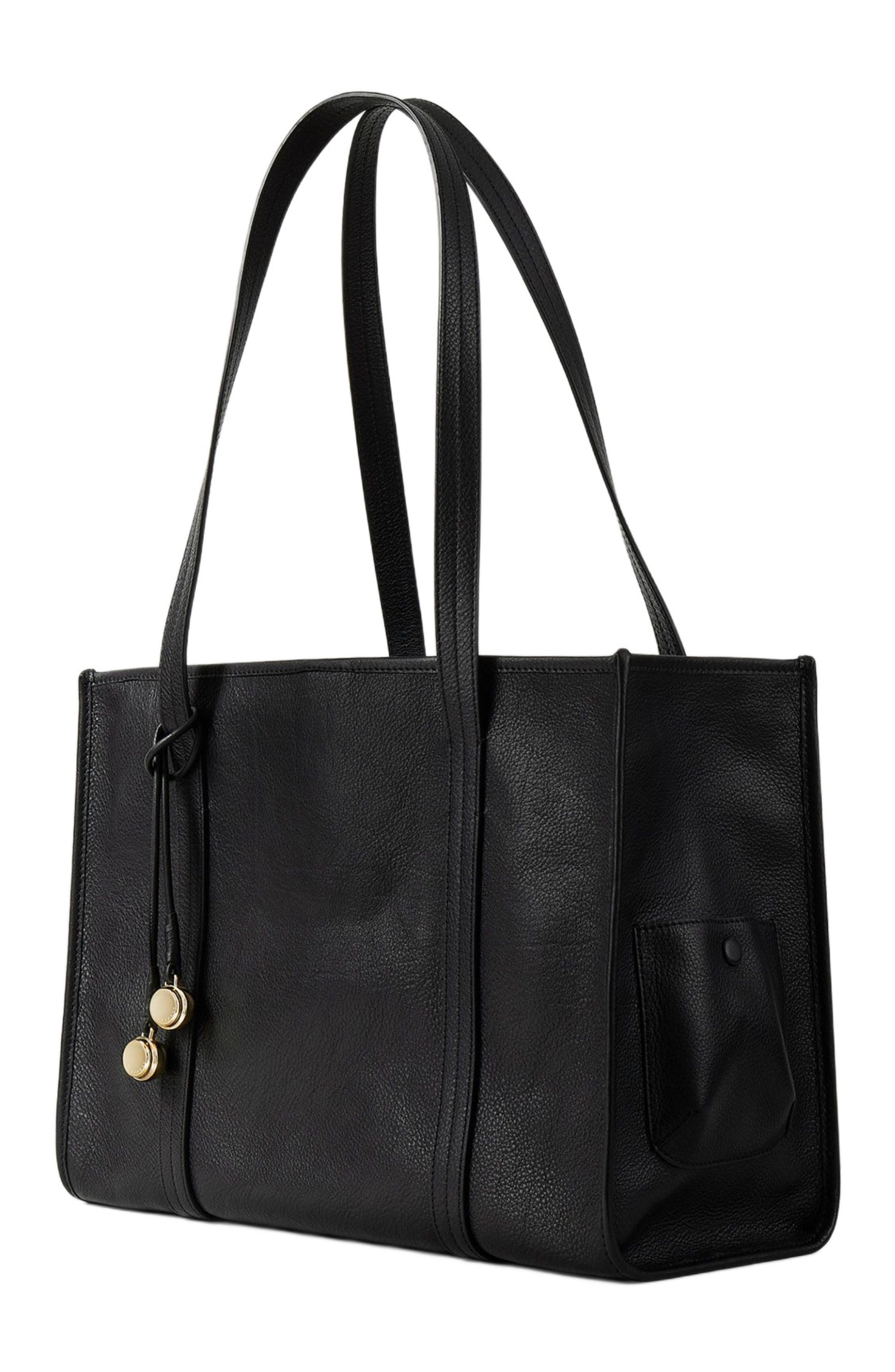 SANDRO Soft leather shopping bag in Black at Nordstrom - 2