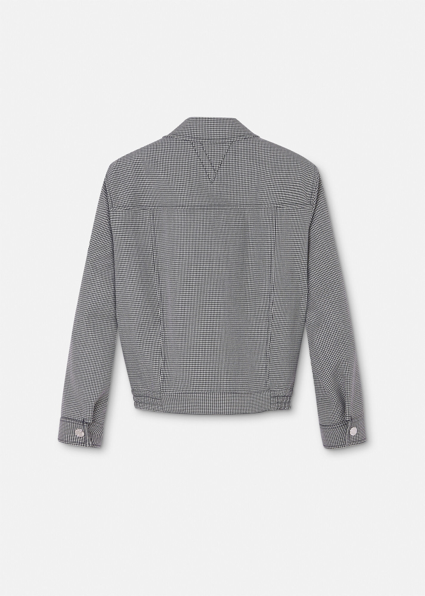 Houndstooth Zip Blouson Jacket - 3