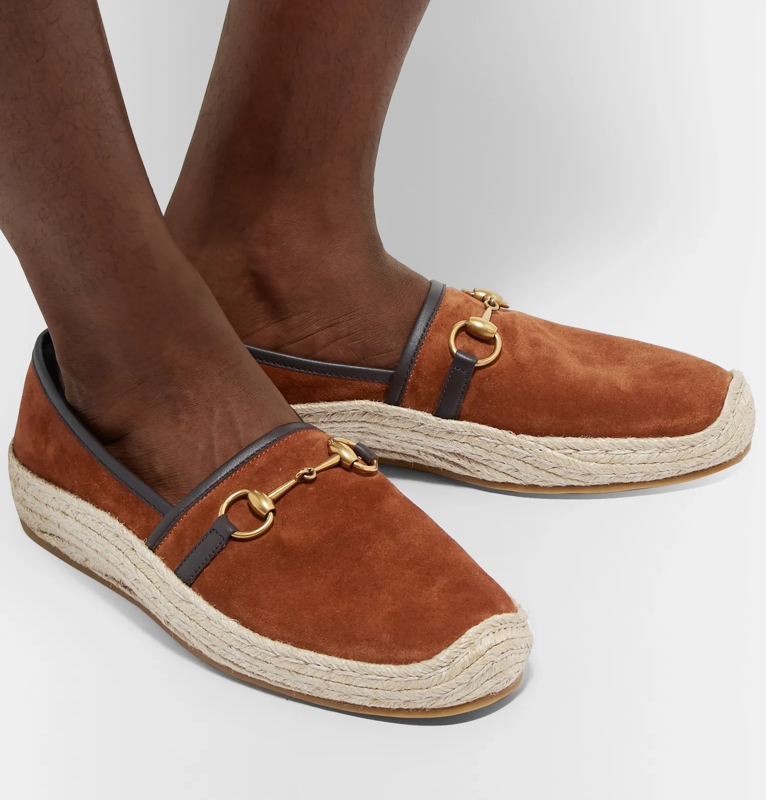 Matador Horsebit Leather-Trimmed Suede Espadrilles - 5