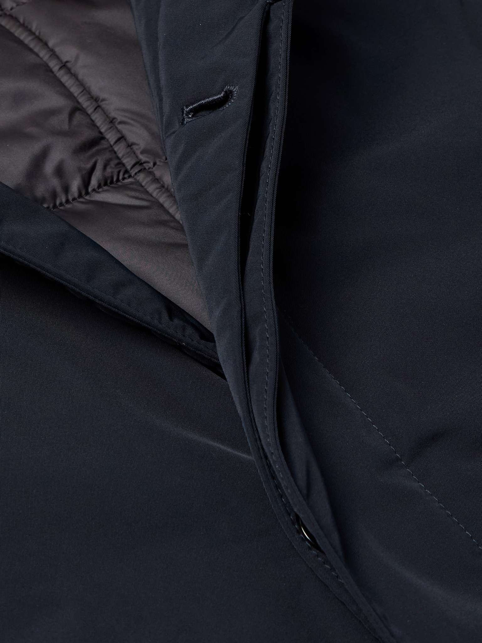 Logo-Appliquéd Padded Twill Coat - 5