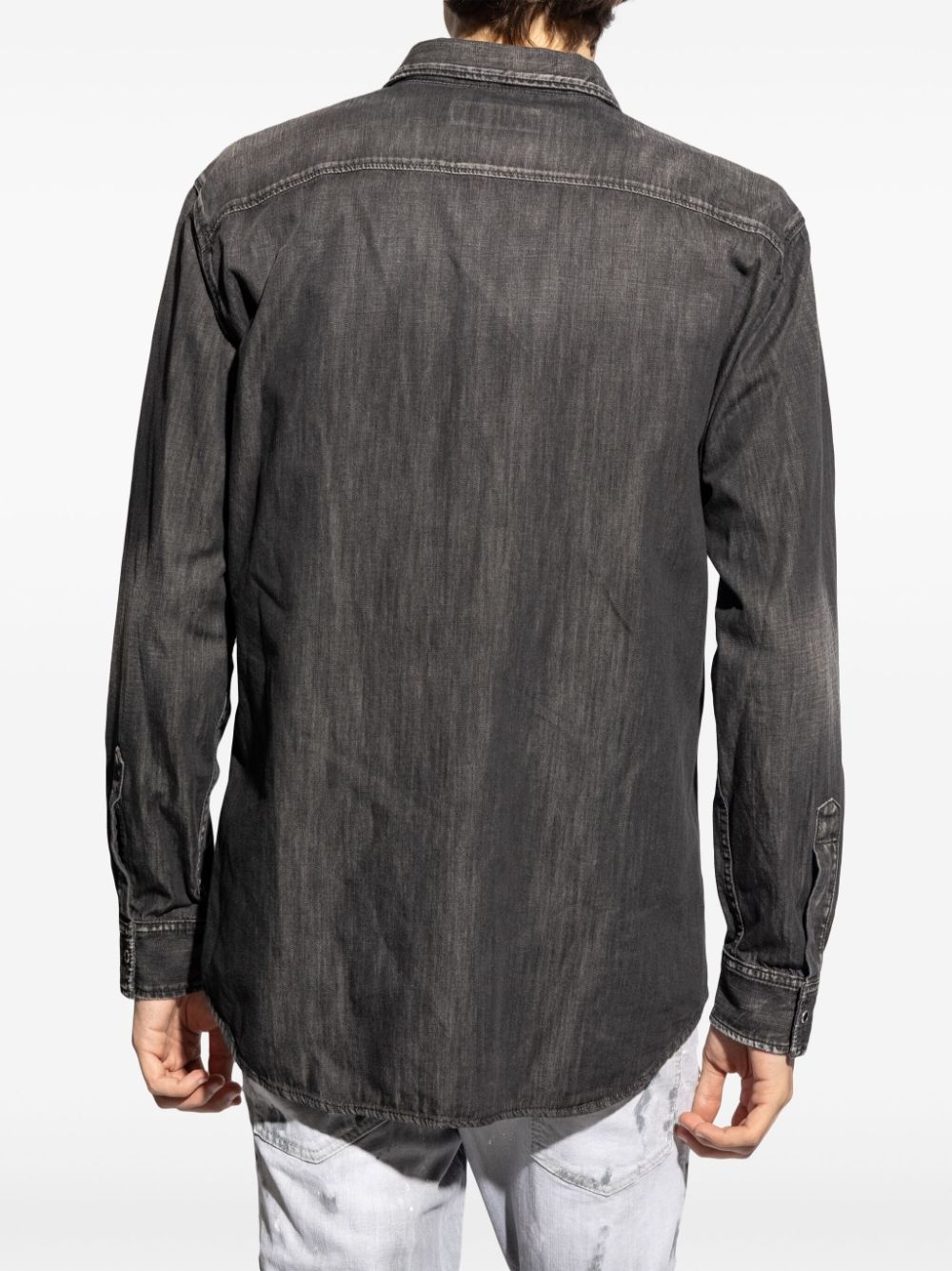long-sleeve denim shirt - 4