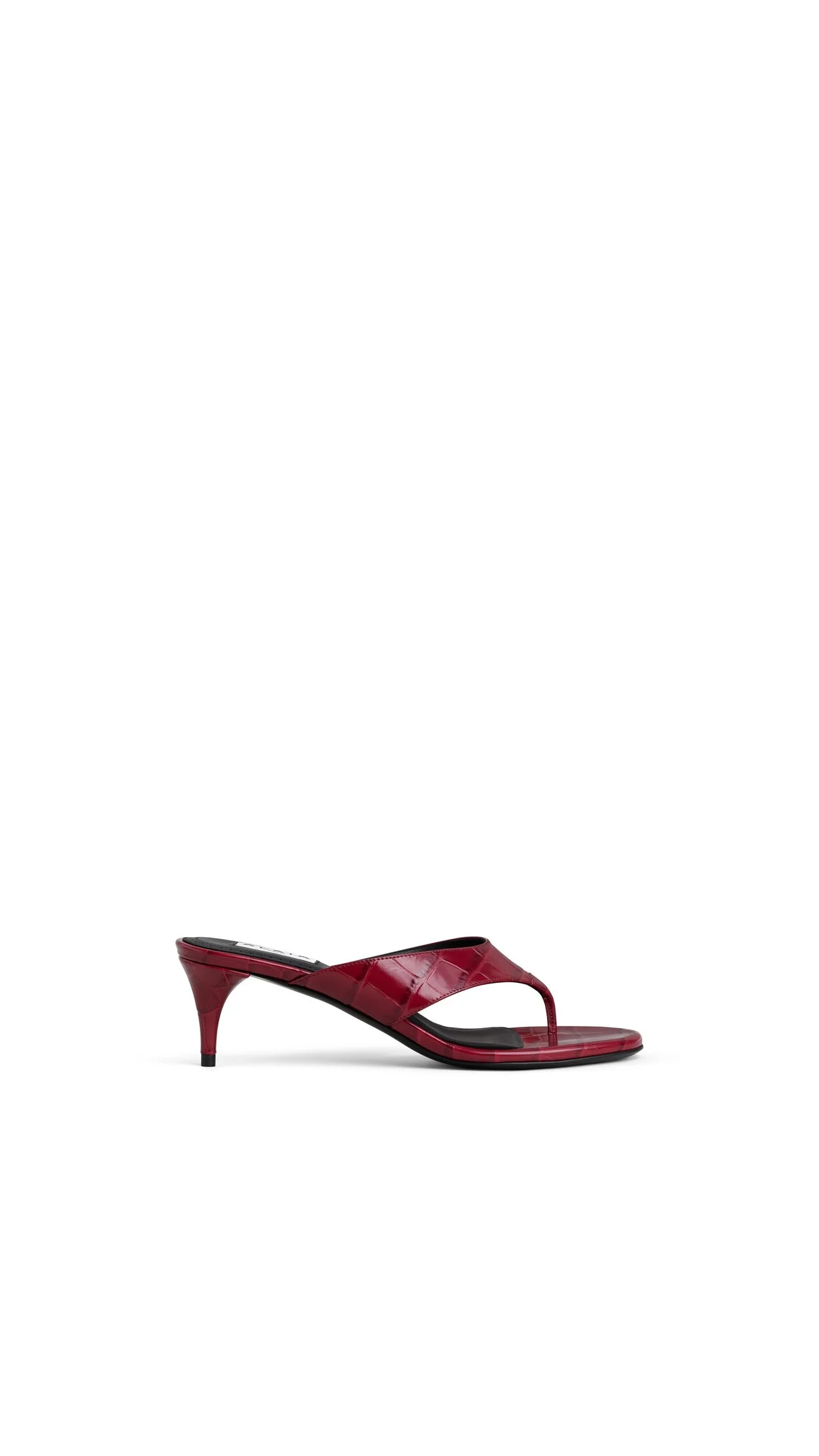 MULES TONG IN CROCODILE EMBOSSED CALFSKIN - 1