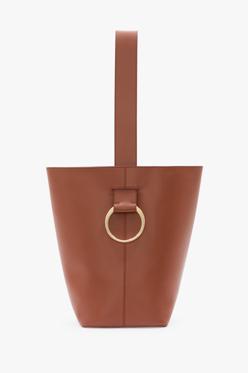 Dia Bucket Bag In Tan Smooth Leather 1