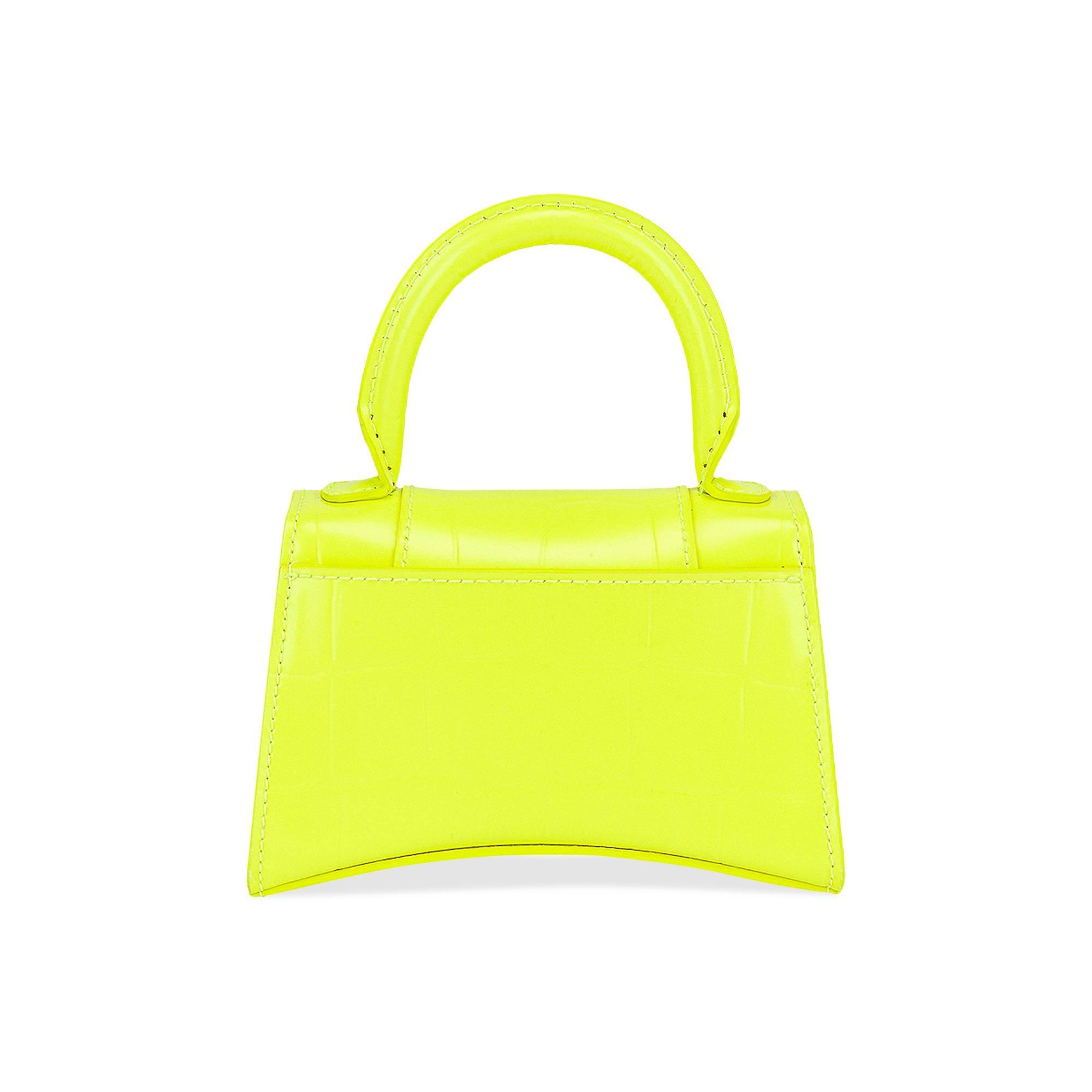 Balenciaga Mini Hourglass Strap Bag 'Fluorescent Yellow' - 2