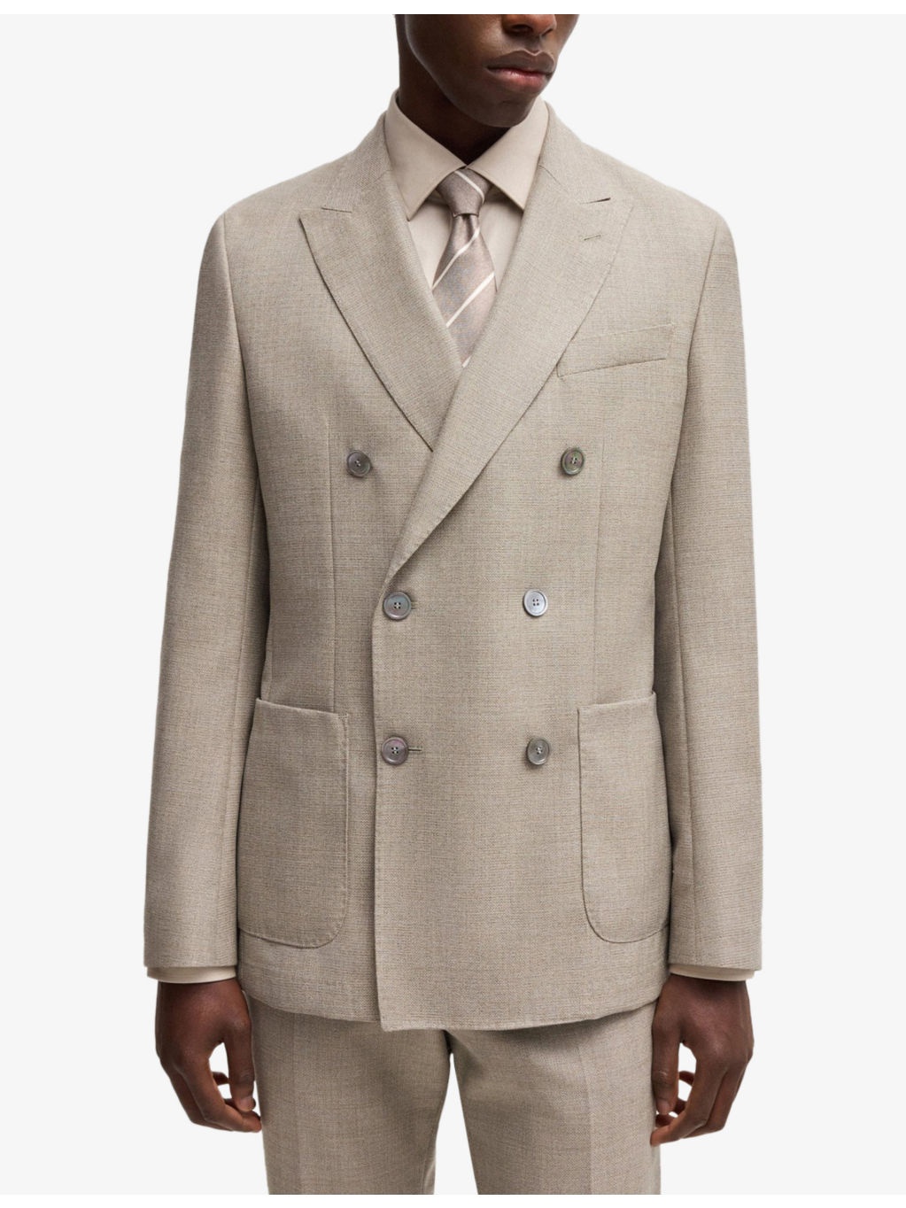 Double-Breasted Slim-Fit Wool Blazer - 5
