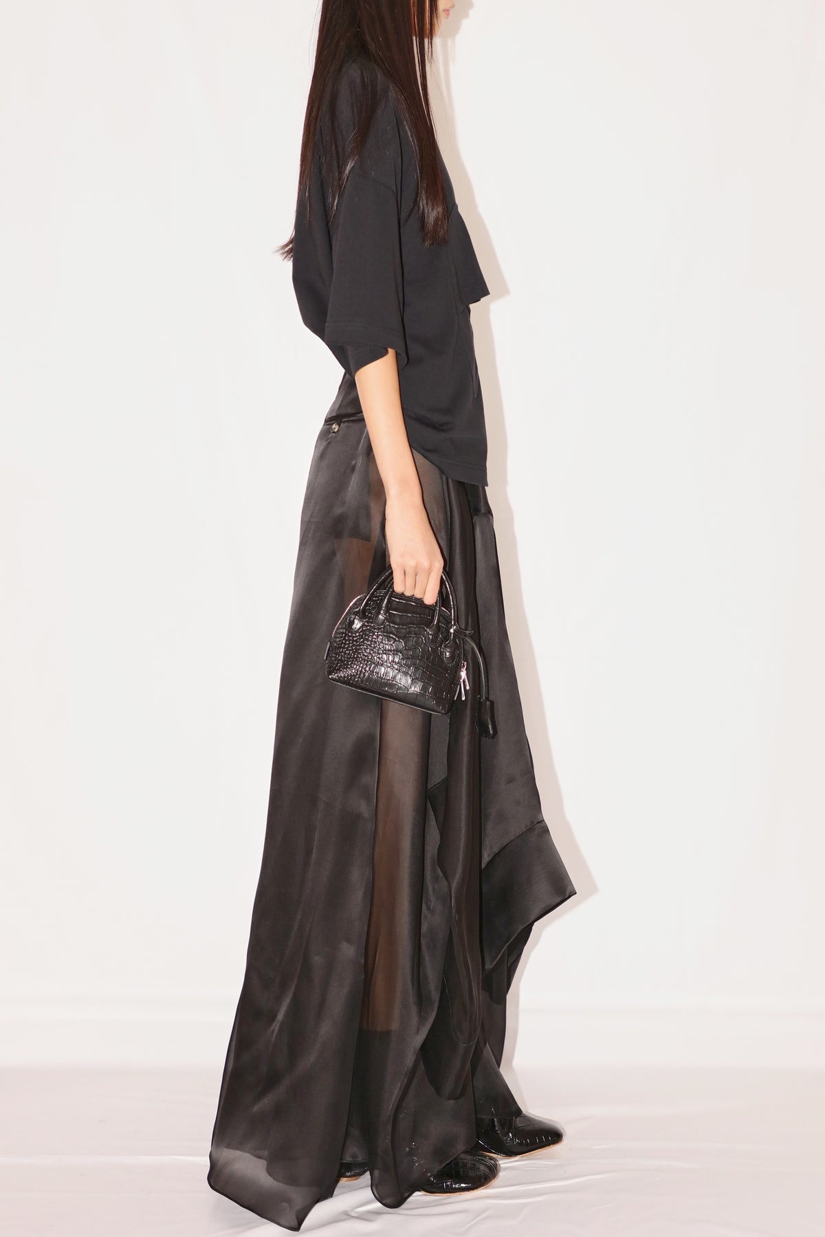DECONSTRUCTED CULOTTES WITH SHIRT DETAILS BLACK - 2