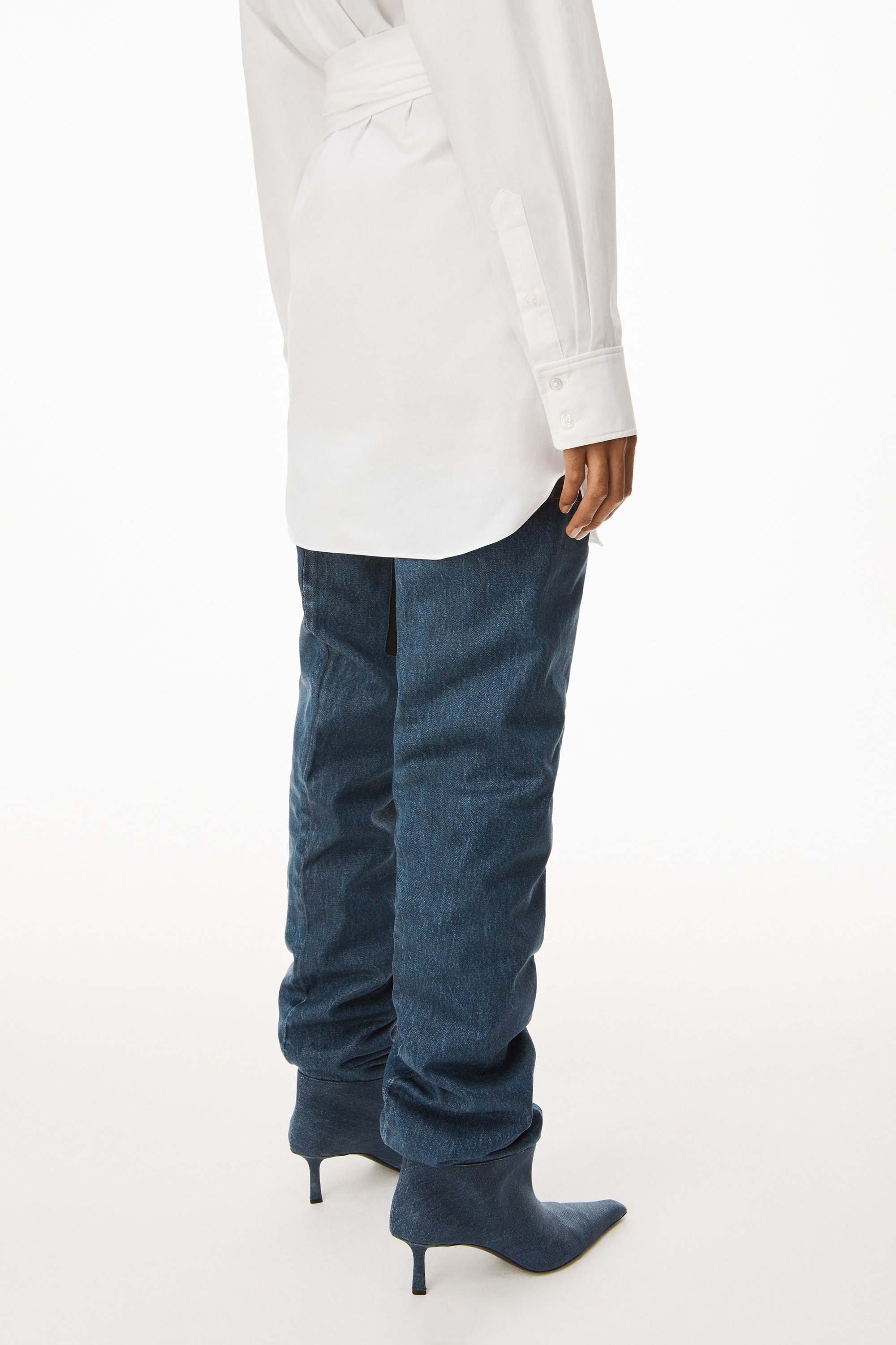 BUTTON UP DRESS IN COMPACT COTTON - 6