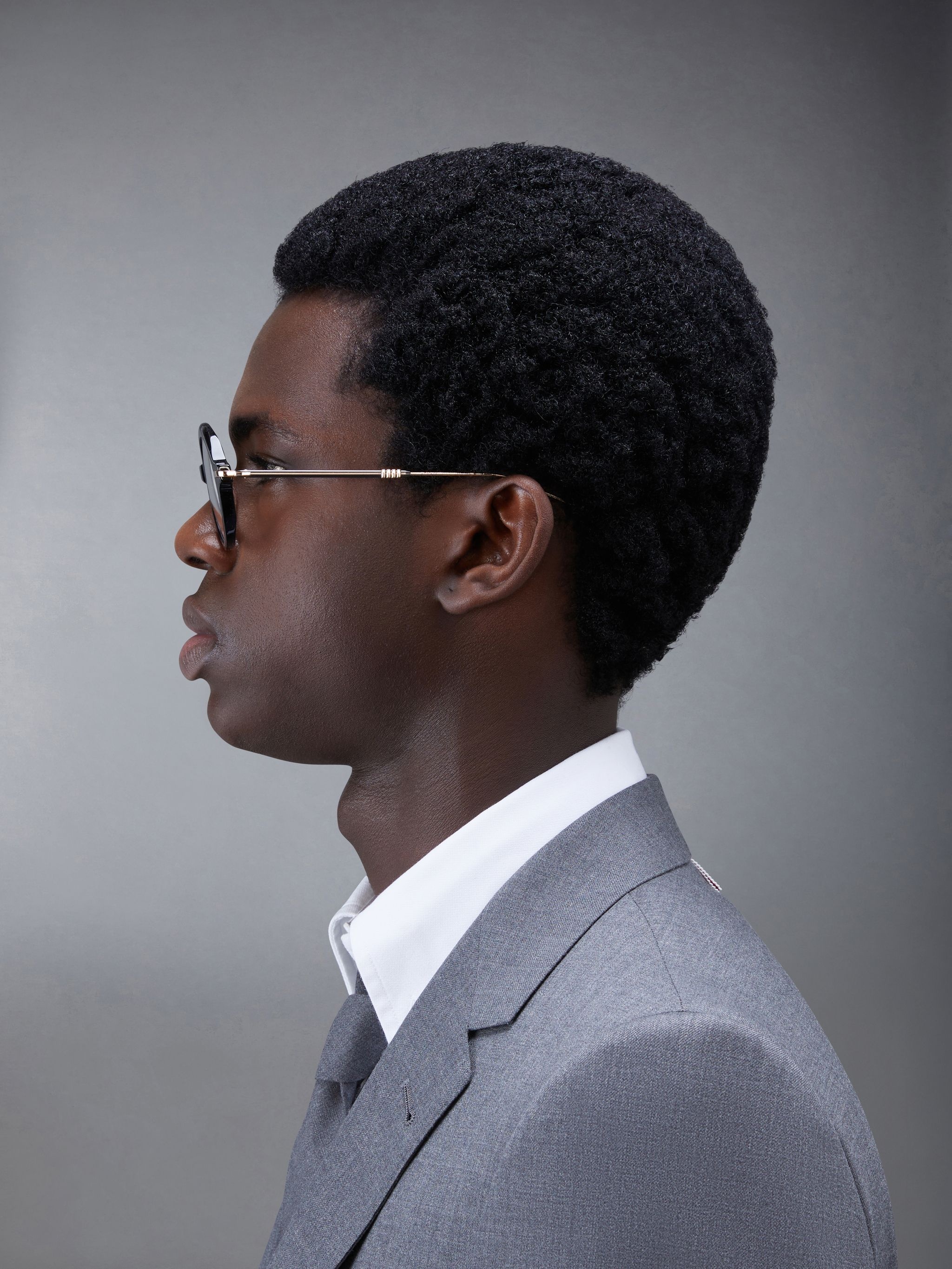 ROUND EYEGLASSES IN ACETATE AND TITANIUM - 3