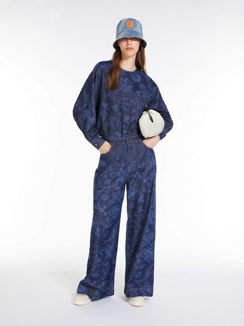Max Mara OMELIA Floral denim jeans outlook
