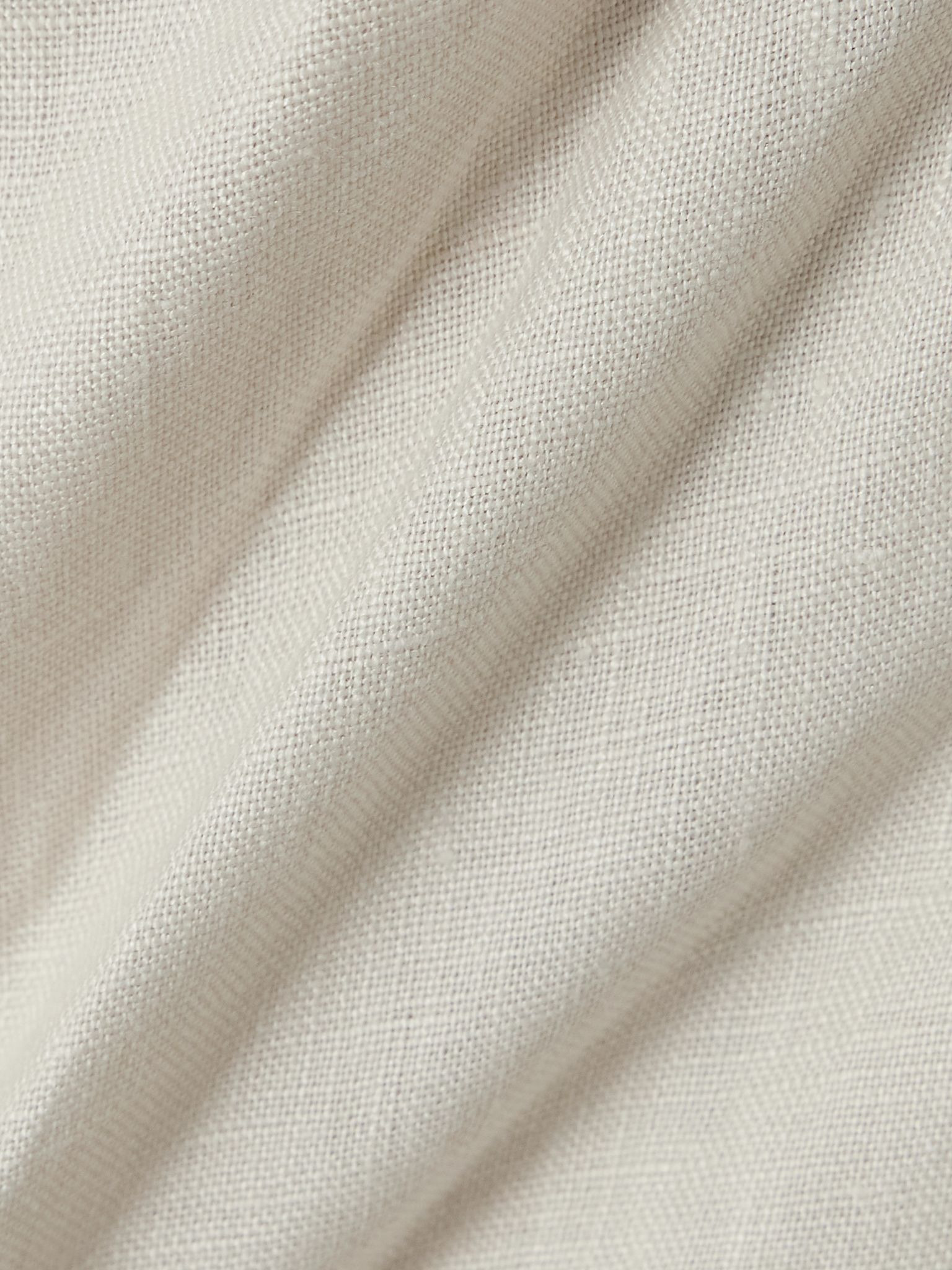 Twisted gathered linen midi dress Ecru - 4