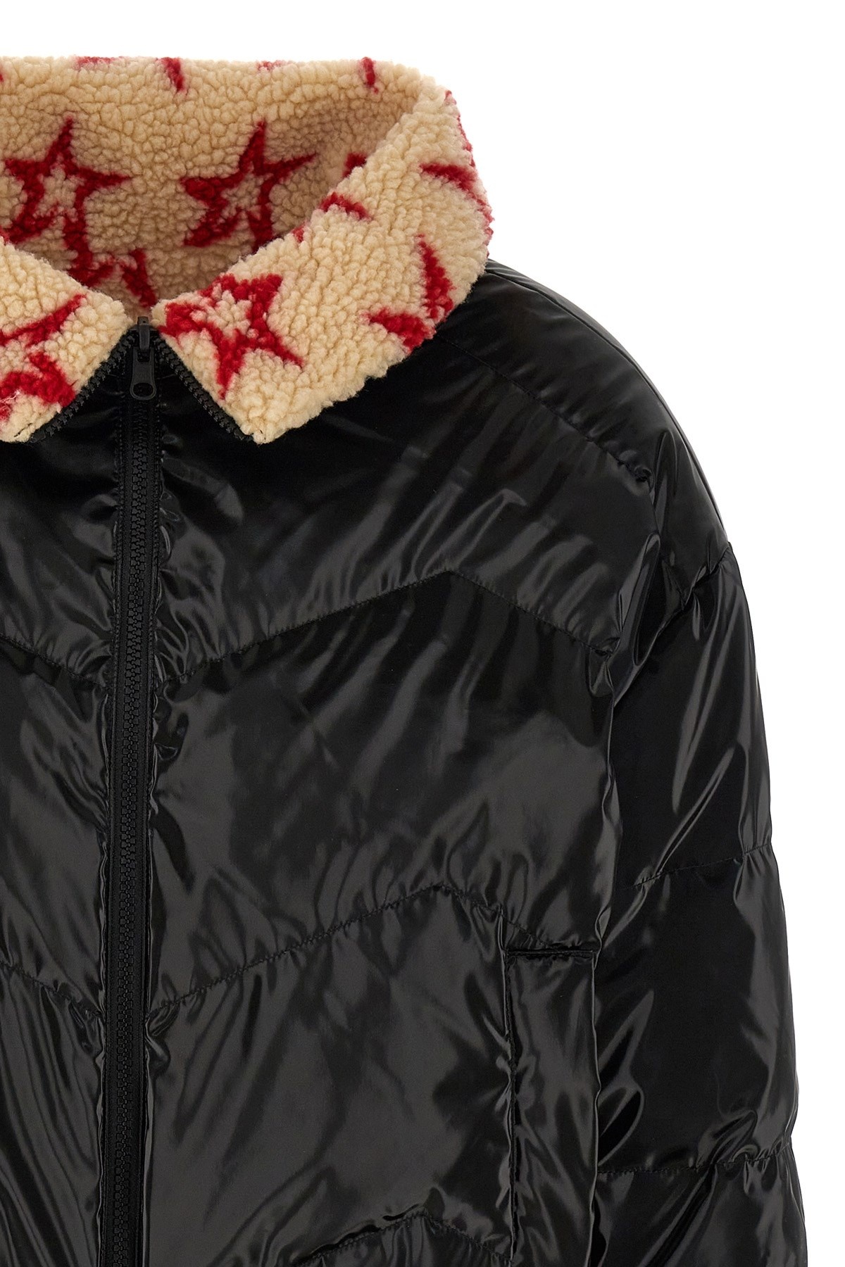 'Reversible Faux Shearling' reversible down jacket - 4