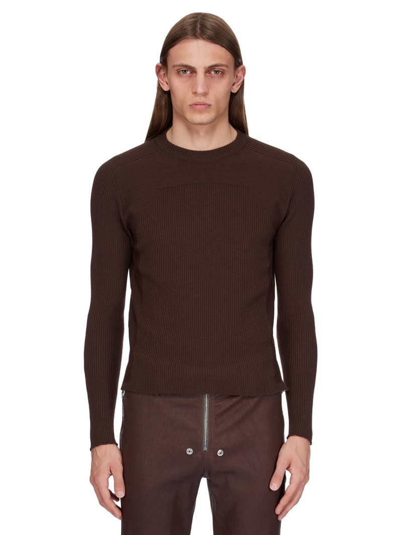 Brown Hollywood Ribbed Geo Sweater 1