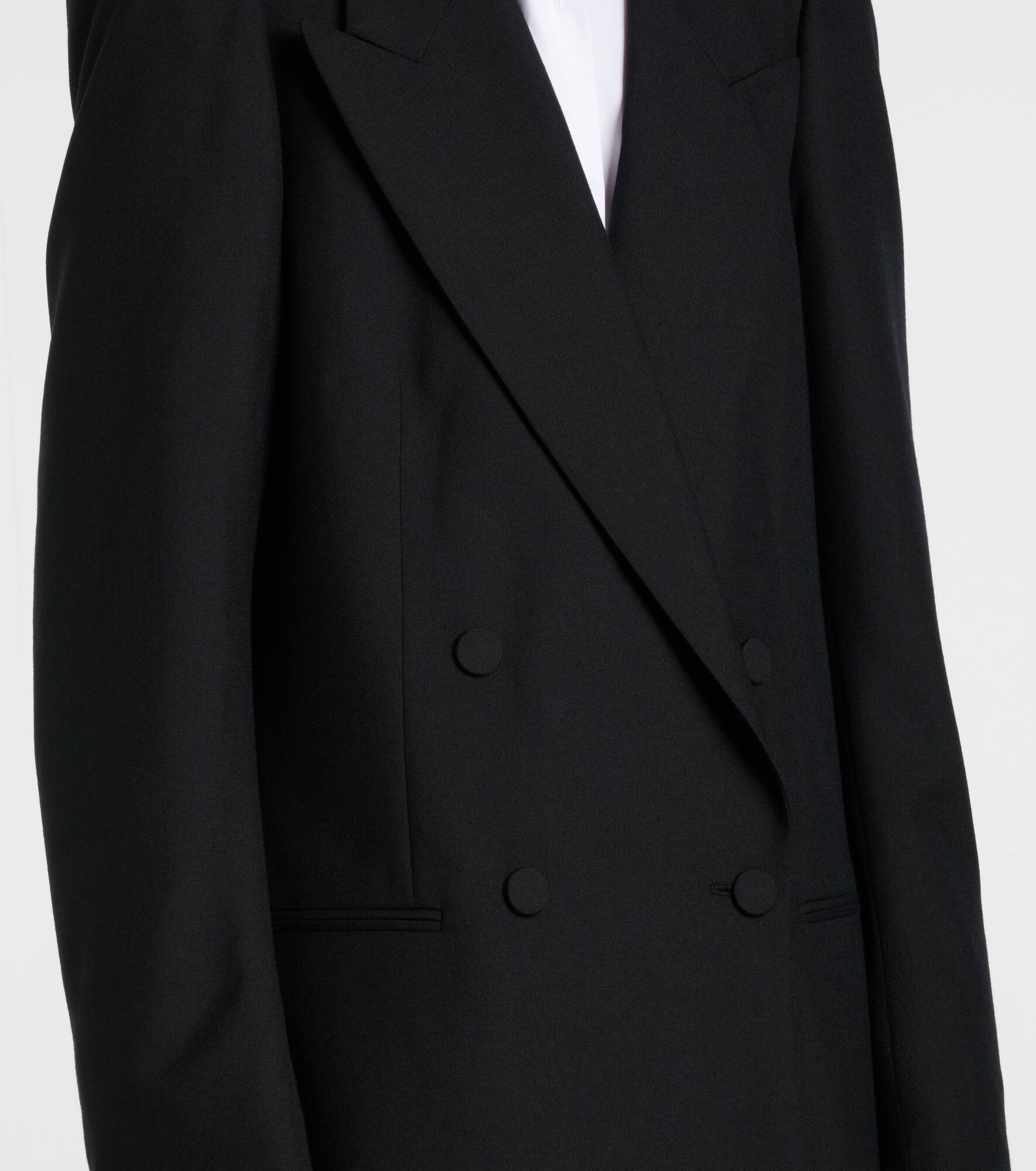 Double-breasted wool blazer - 6
