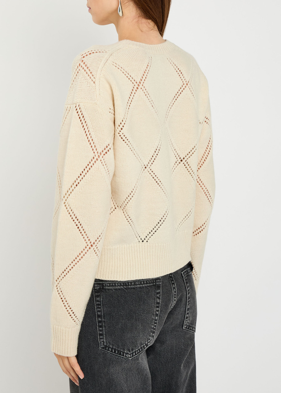 Vince Textured Argyl Wool Jumper - 3