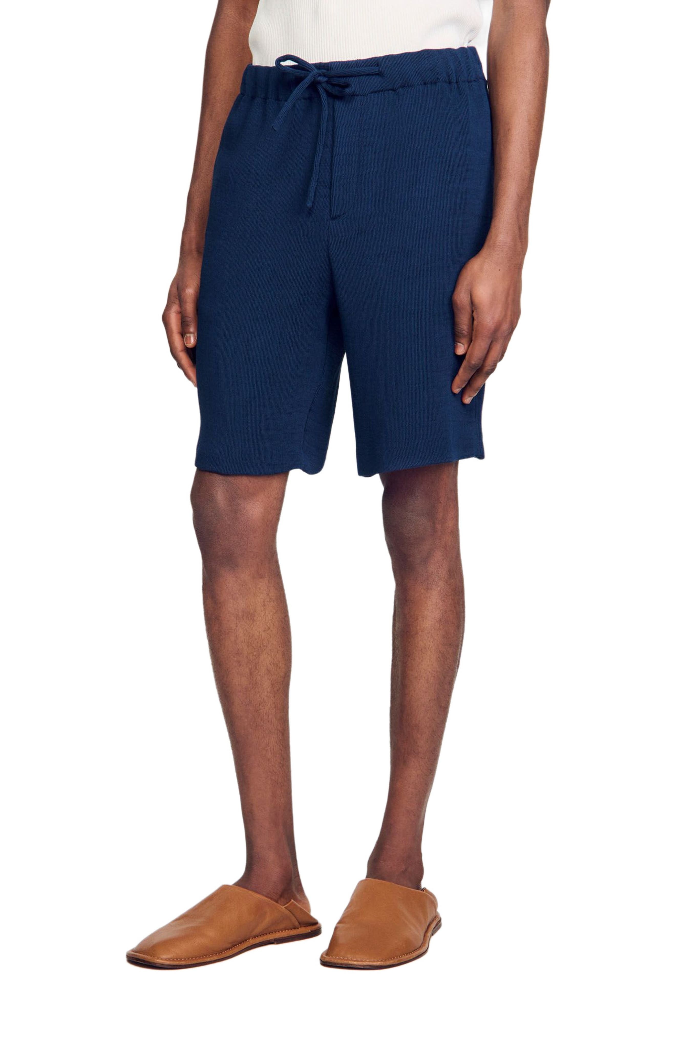 SANDRO Pleated Bermuda shorts in Royal Blue at Nordstrom - 3