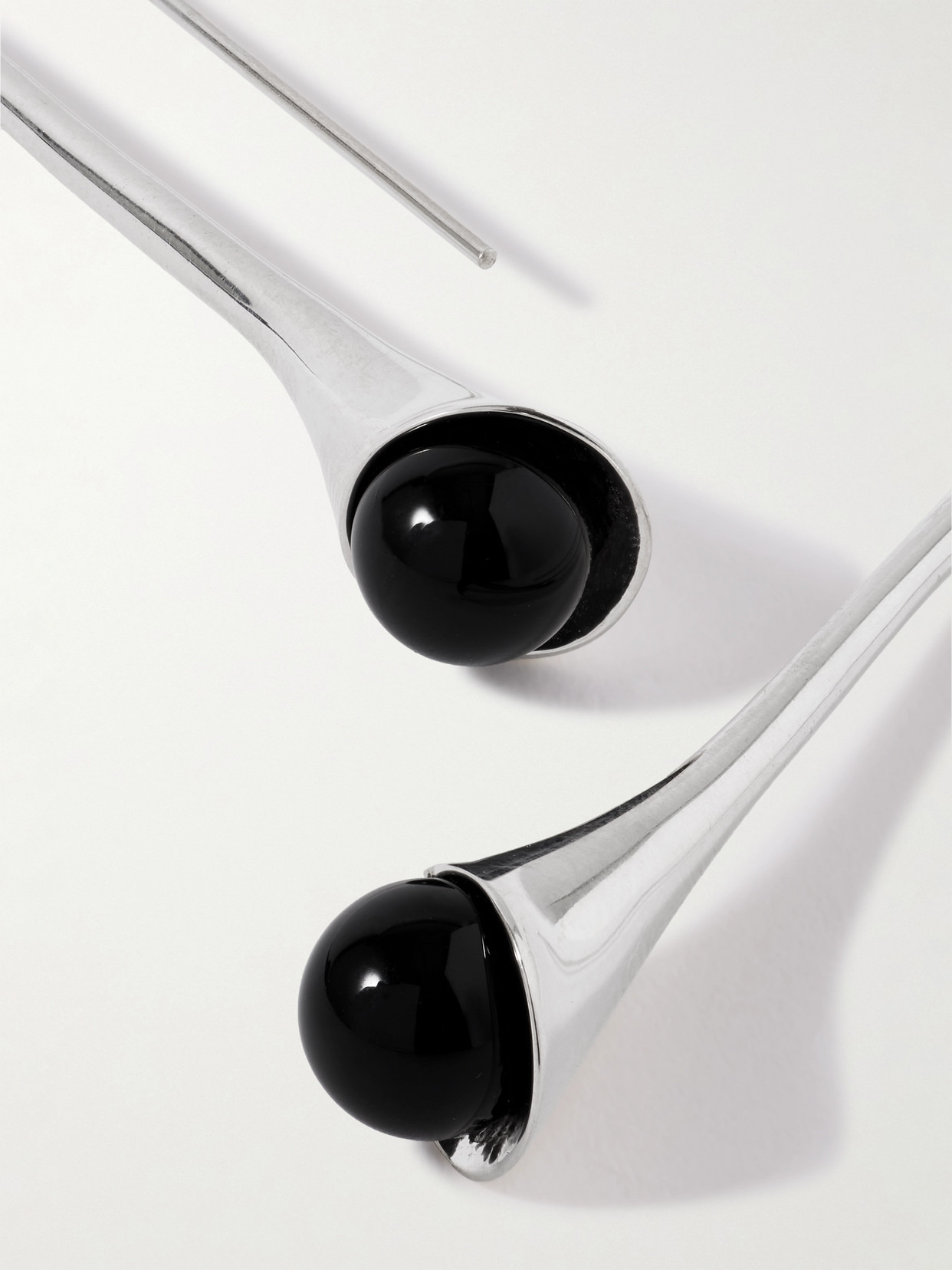 Vienna Silver Onyx Earrings - 3