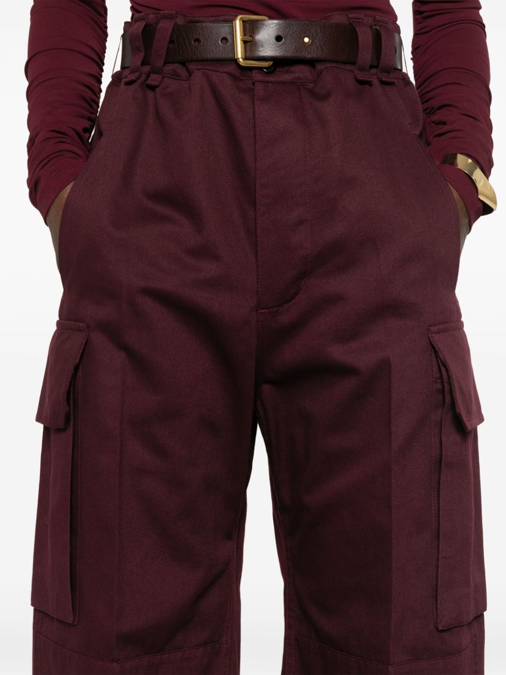 logo-embroidered straight trousers - 10