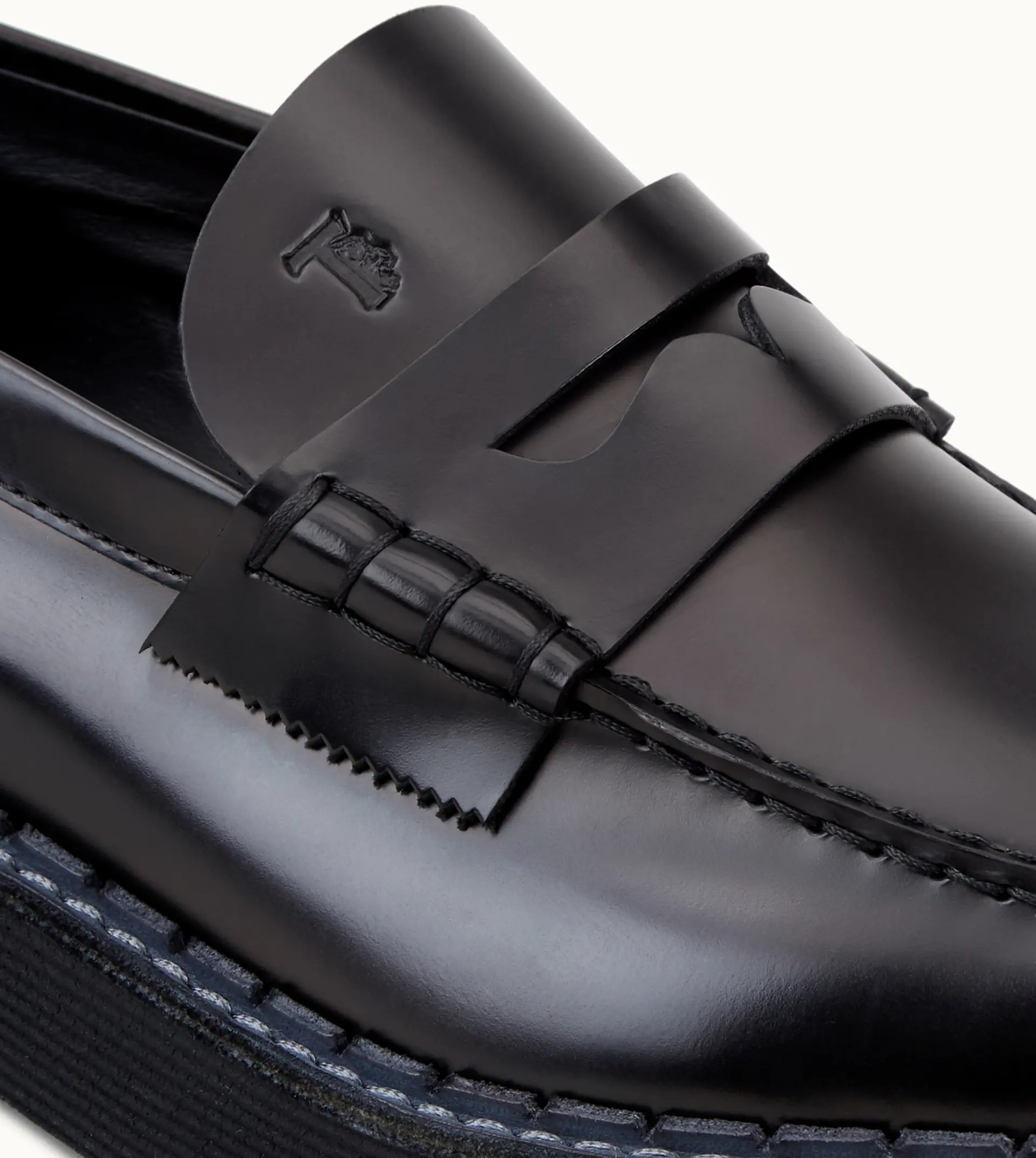 LOAFERS IN LEATHER - BLACK - 6