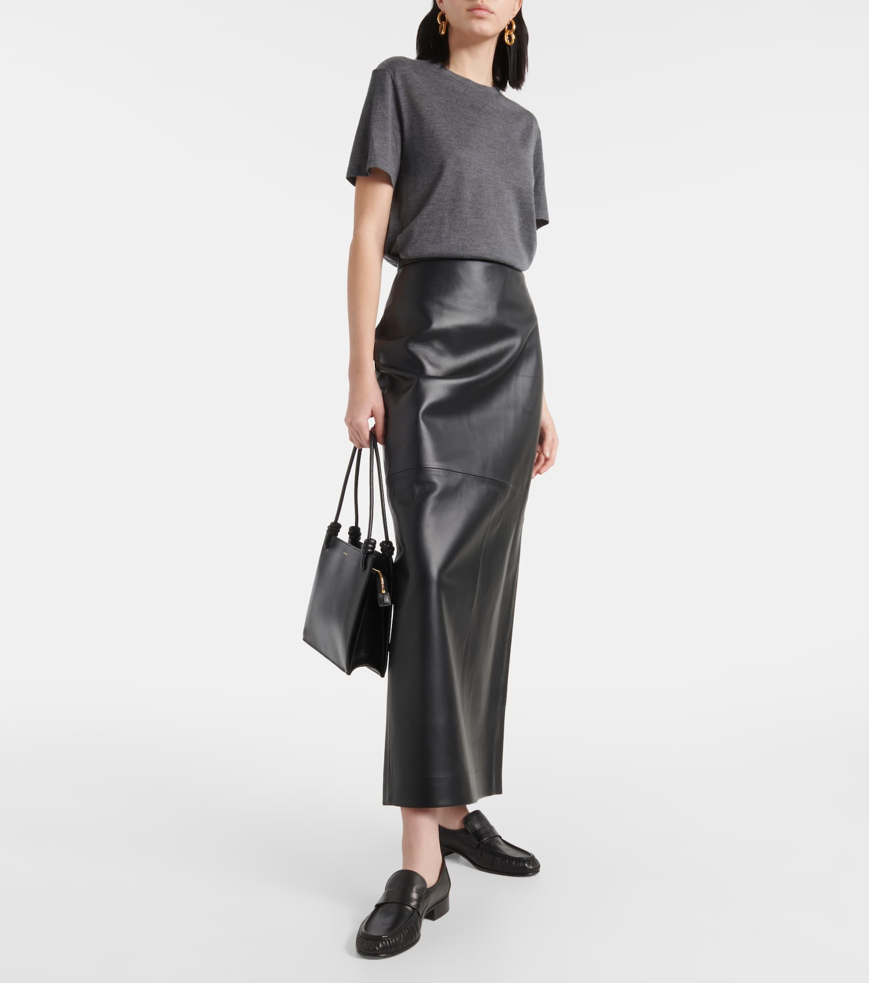 Leather maxi skirt - 2