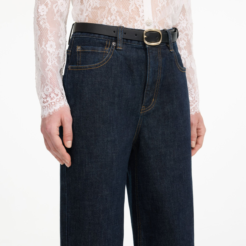 Indigo Straight Leg Jeans 4