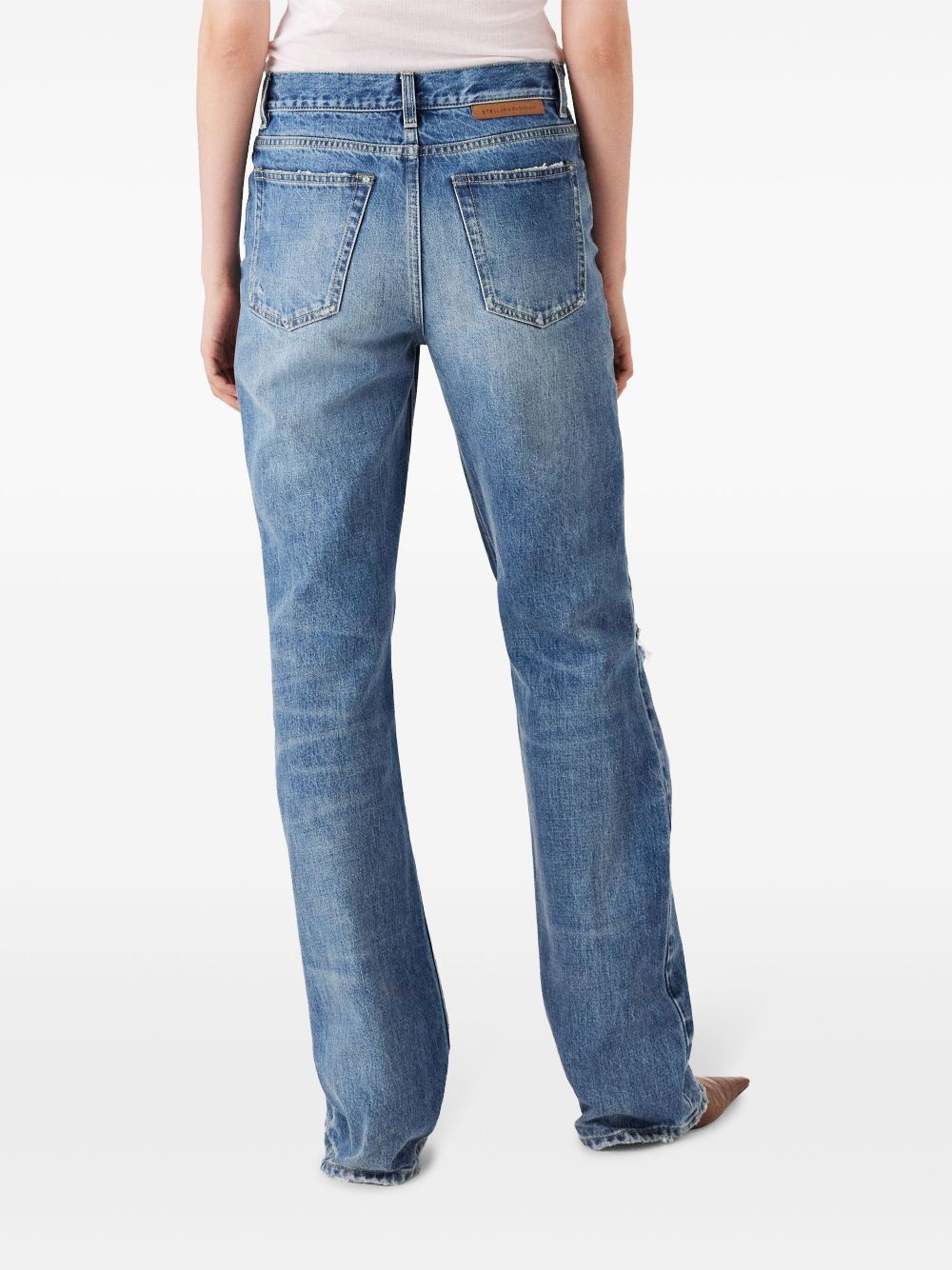 chain-detailing bootcut jeans - 5