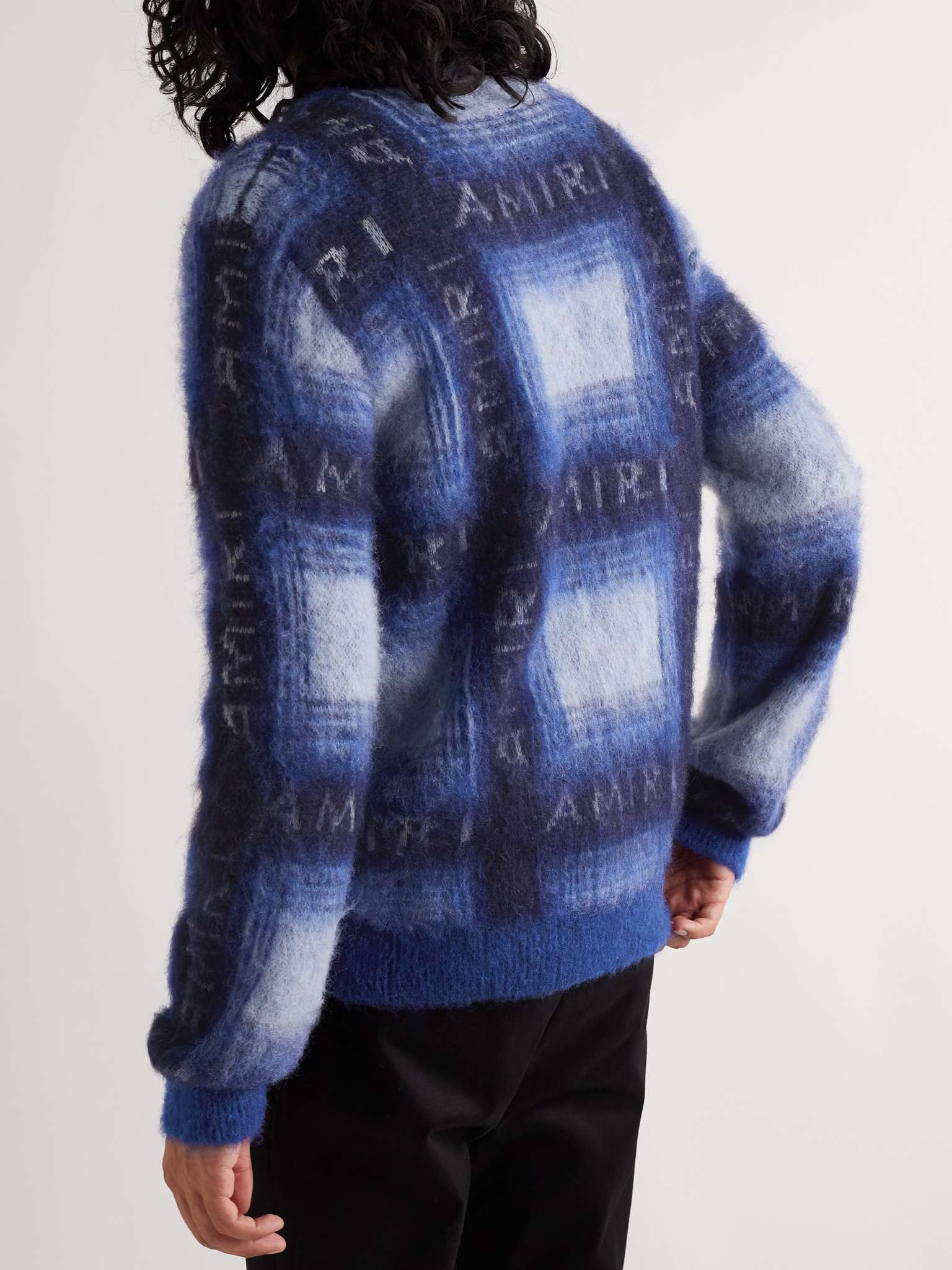 Logo-Intarsia Cotton and Cashmere-Blend Sweater - 4