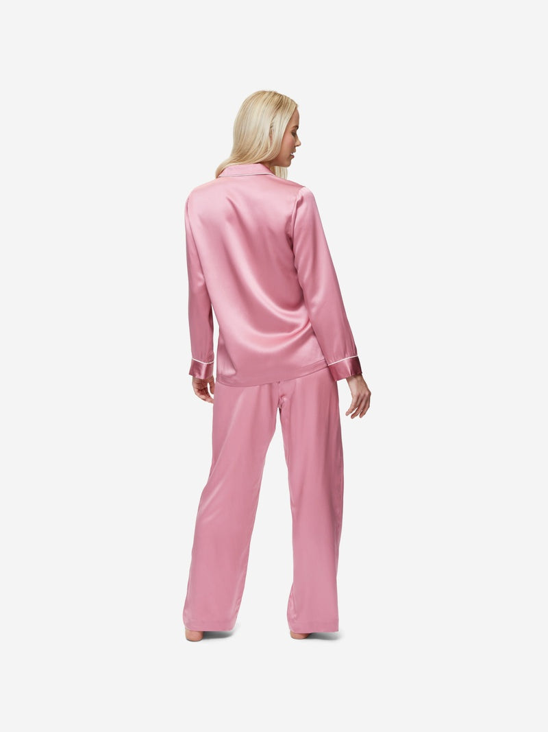 Women's Pyjamas Bailey Silk Satin Rose Pink 4
