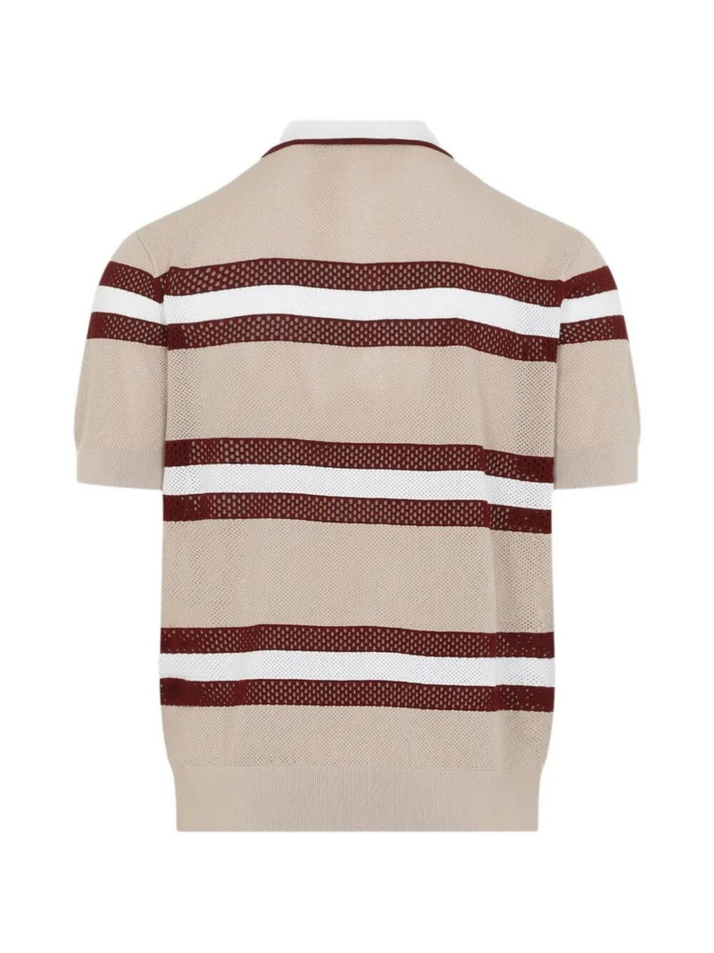 Dries Van Noten MERCY STRIPED POLO SHIRT IN VISCOSE outlook