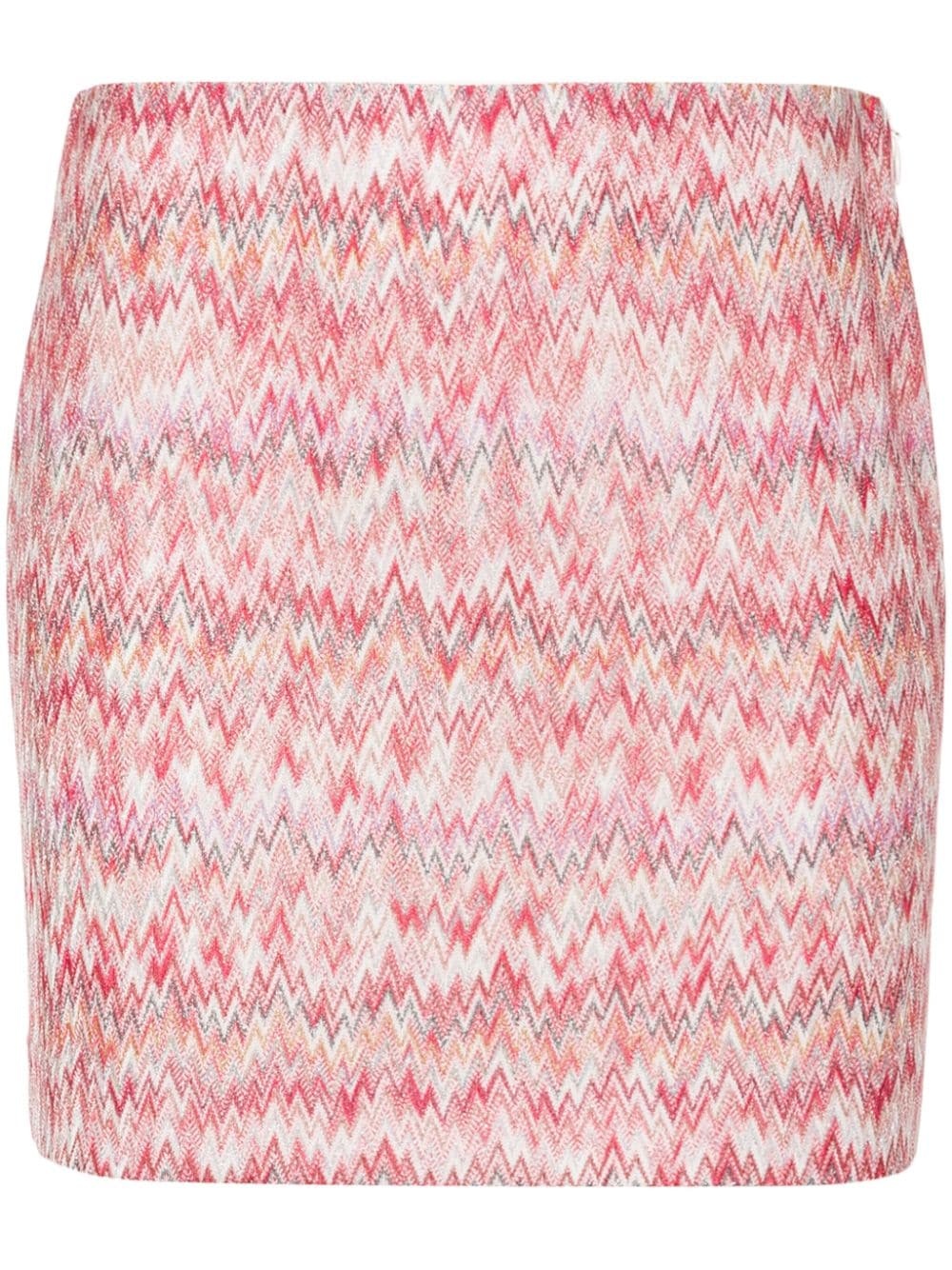zigzag-woven mini skirt - 1