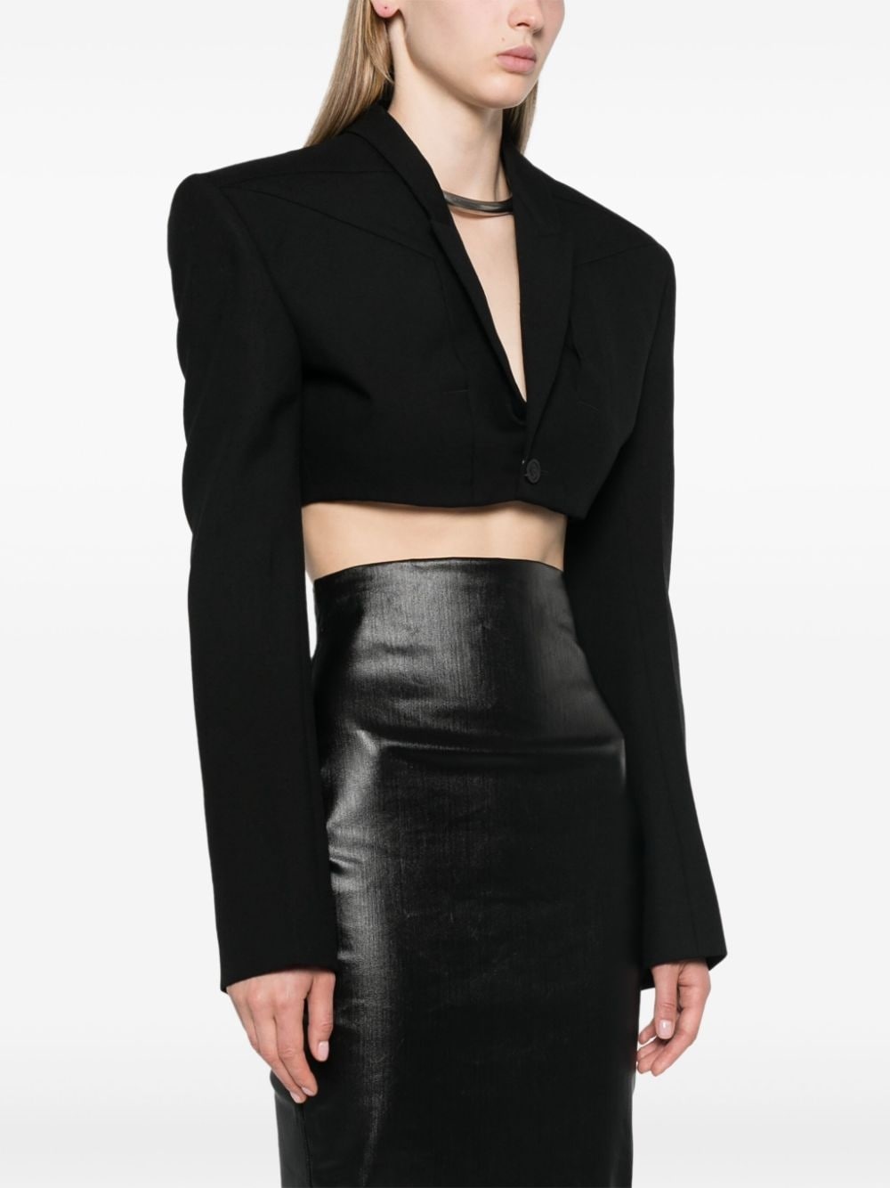 Tatlin strap-detail cropped blazer - 3