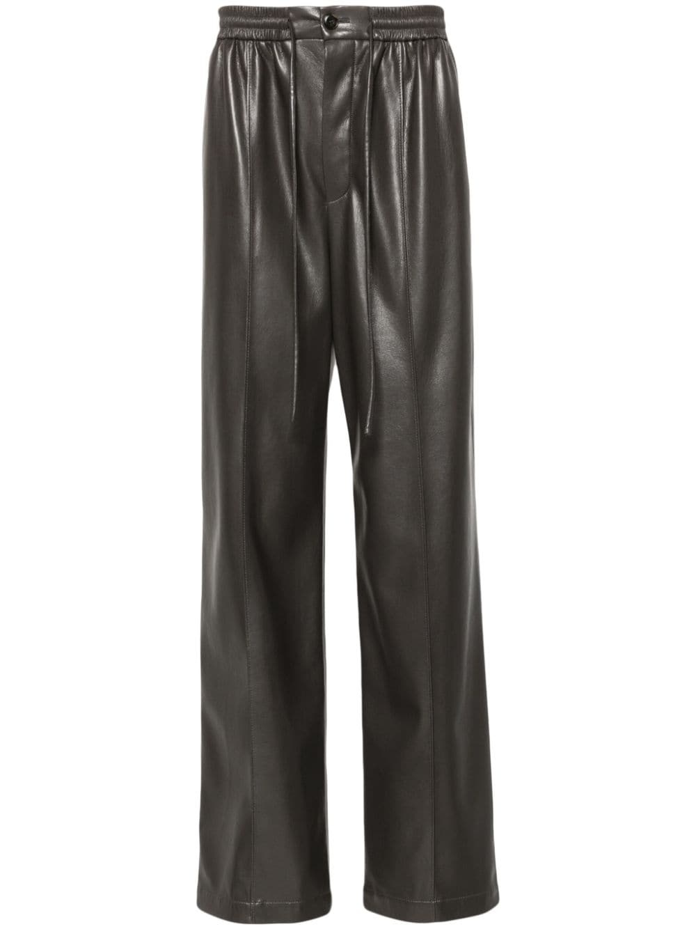 drawstring-waist straight trousers - 1