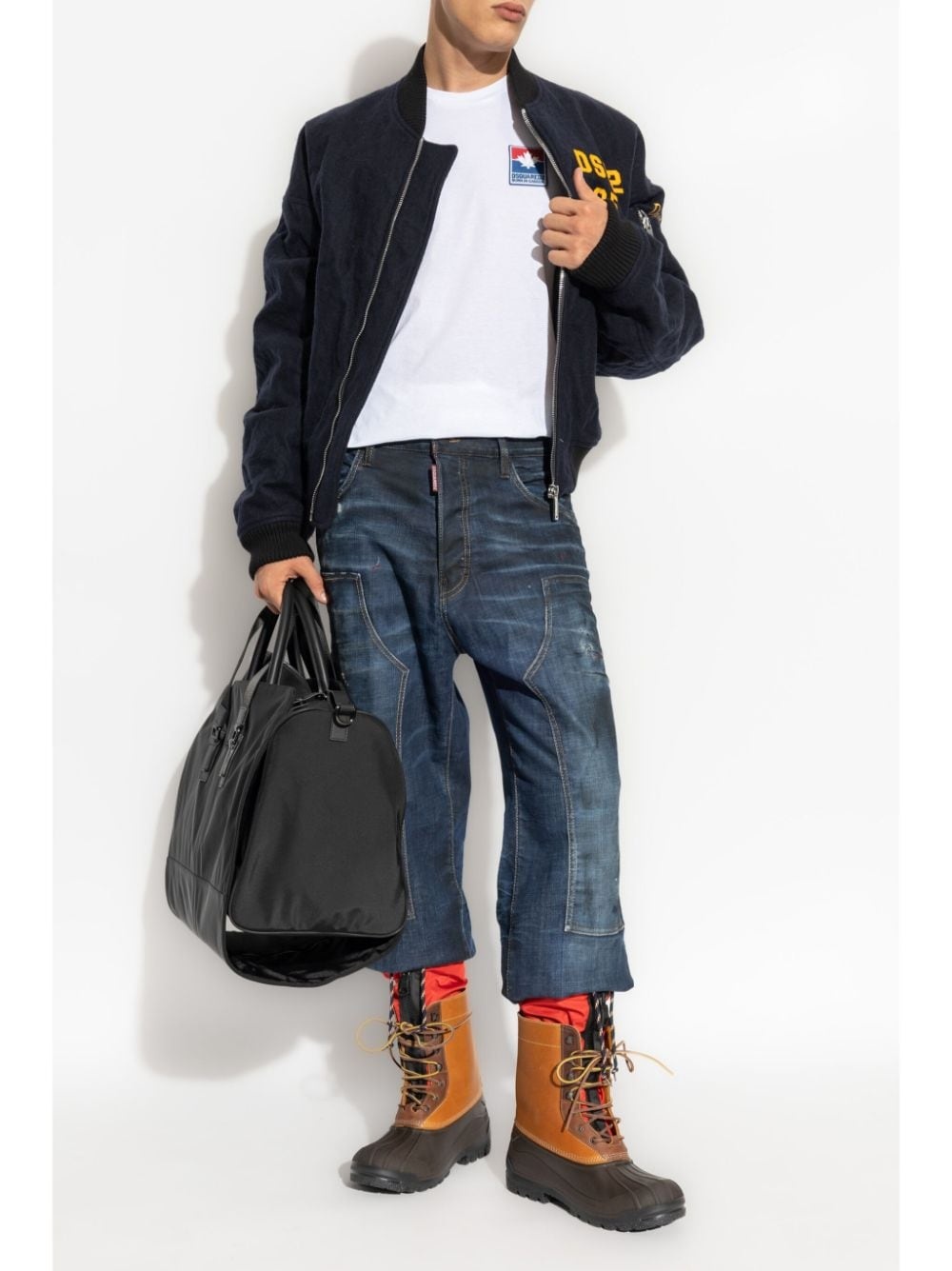 panelled loose-fit jeans - 2