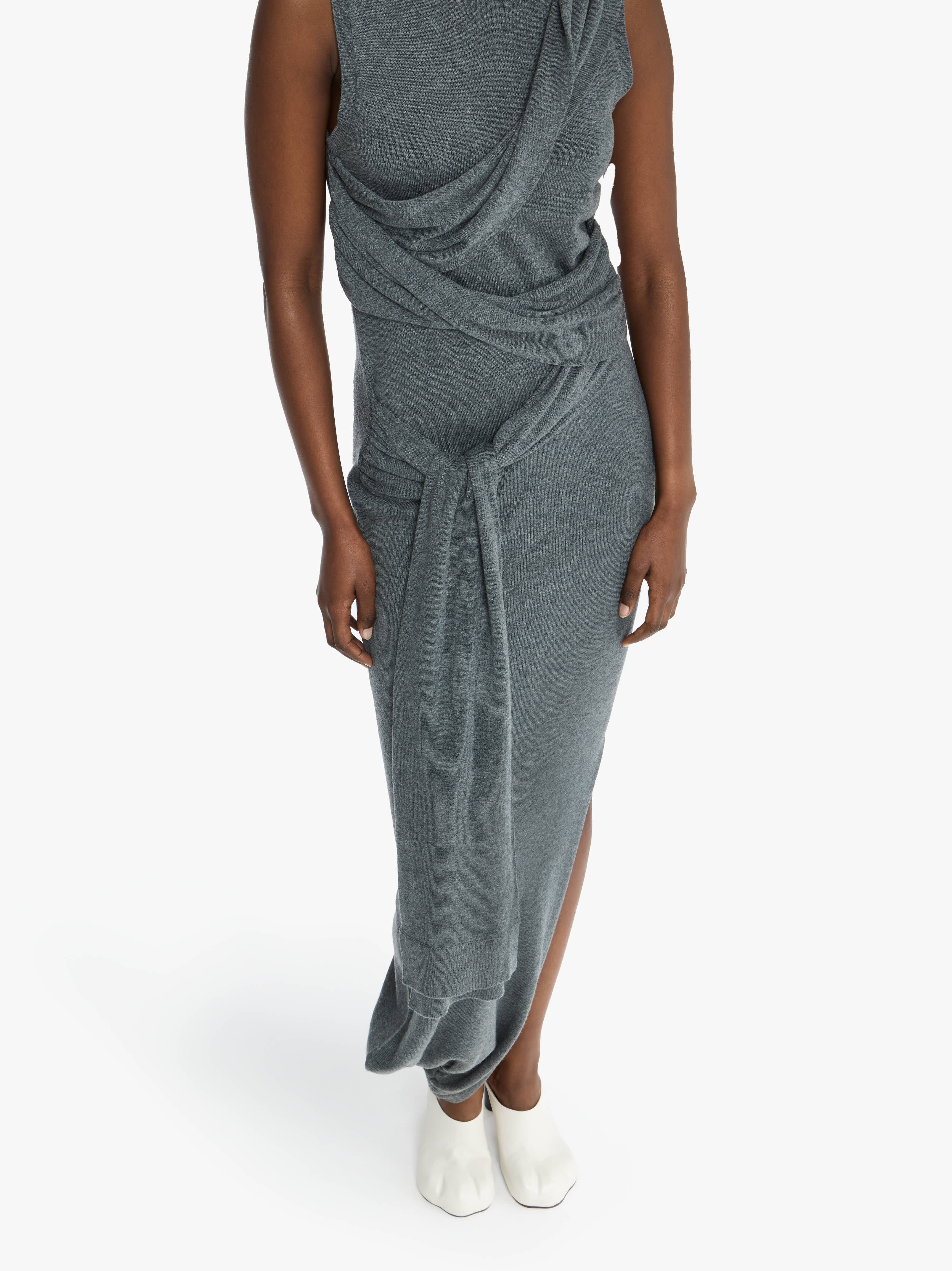 TIE DETAIL SLEEVELESS DRESS - 4