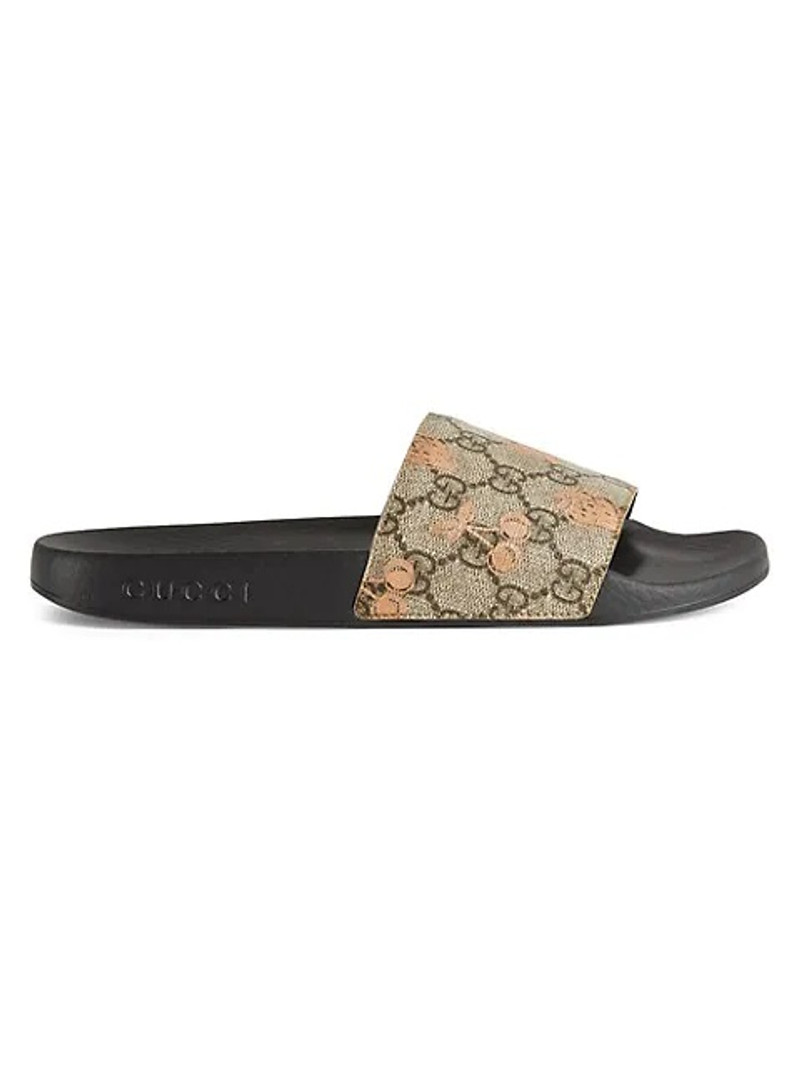 monogram-print open-toe slides 1