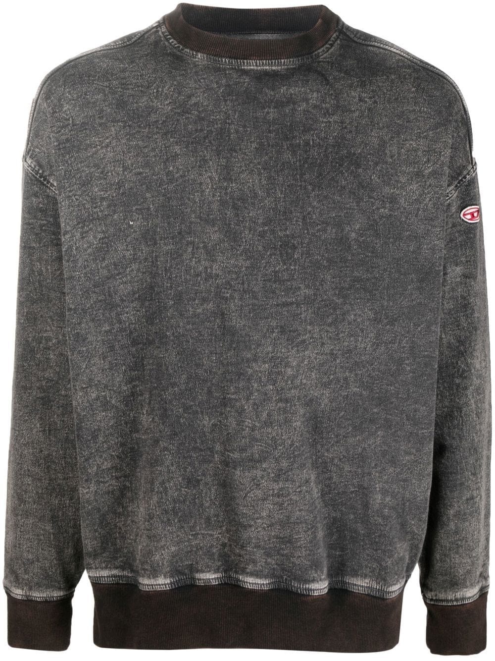 logo-patch crew neck sweater - 1