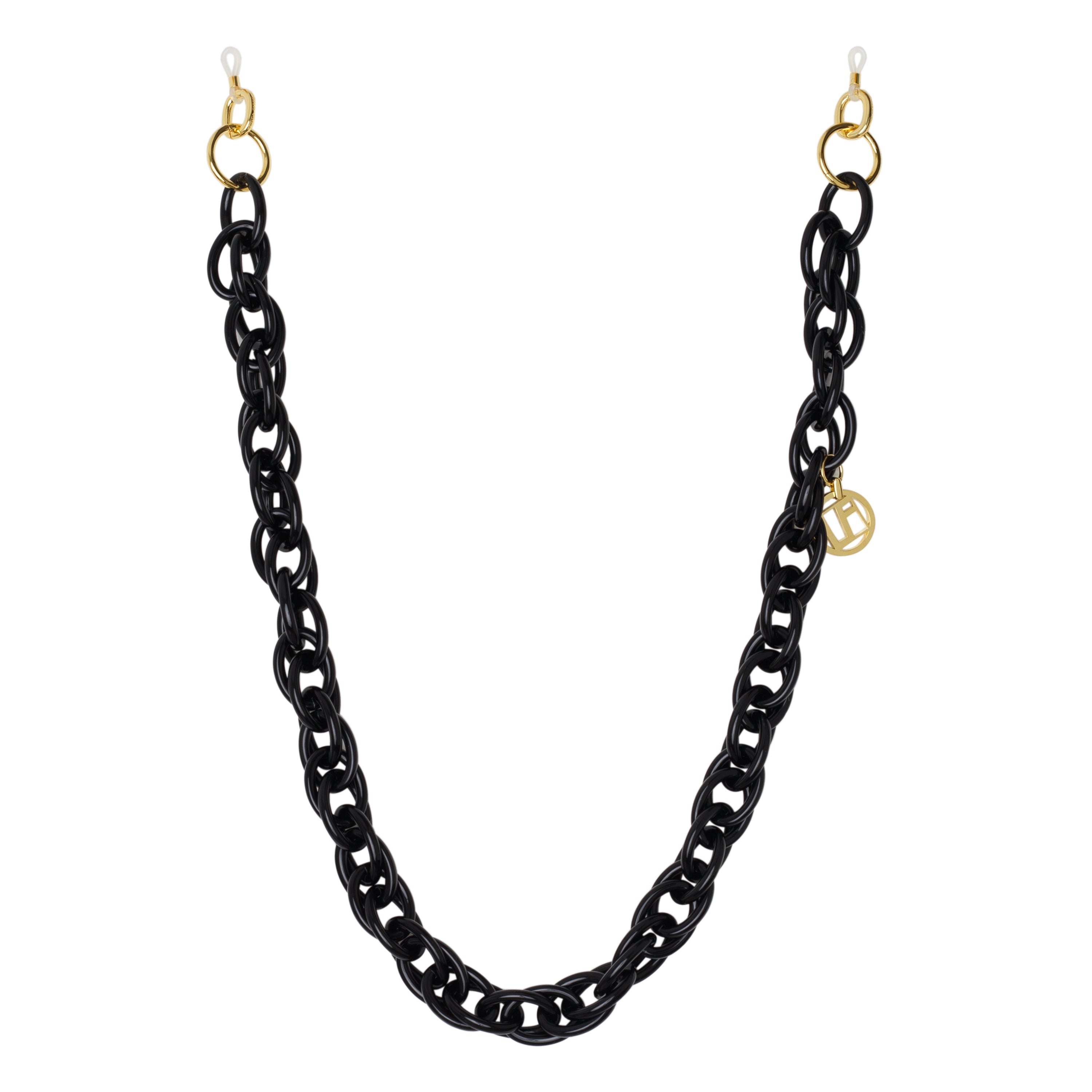 MULTI LOOP BLACK ACETATE CHAIN - 1