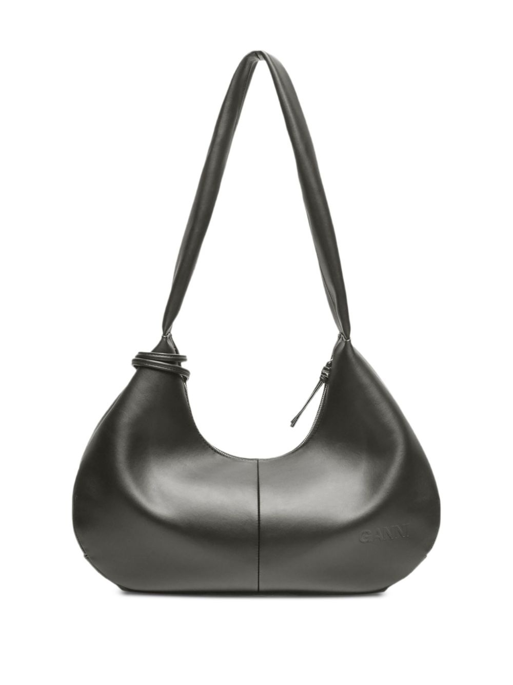 logo-tag leather shoulder bag - 3