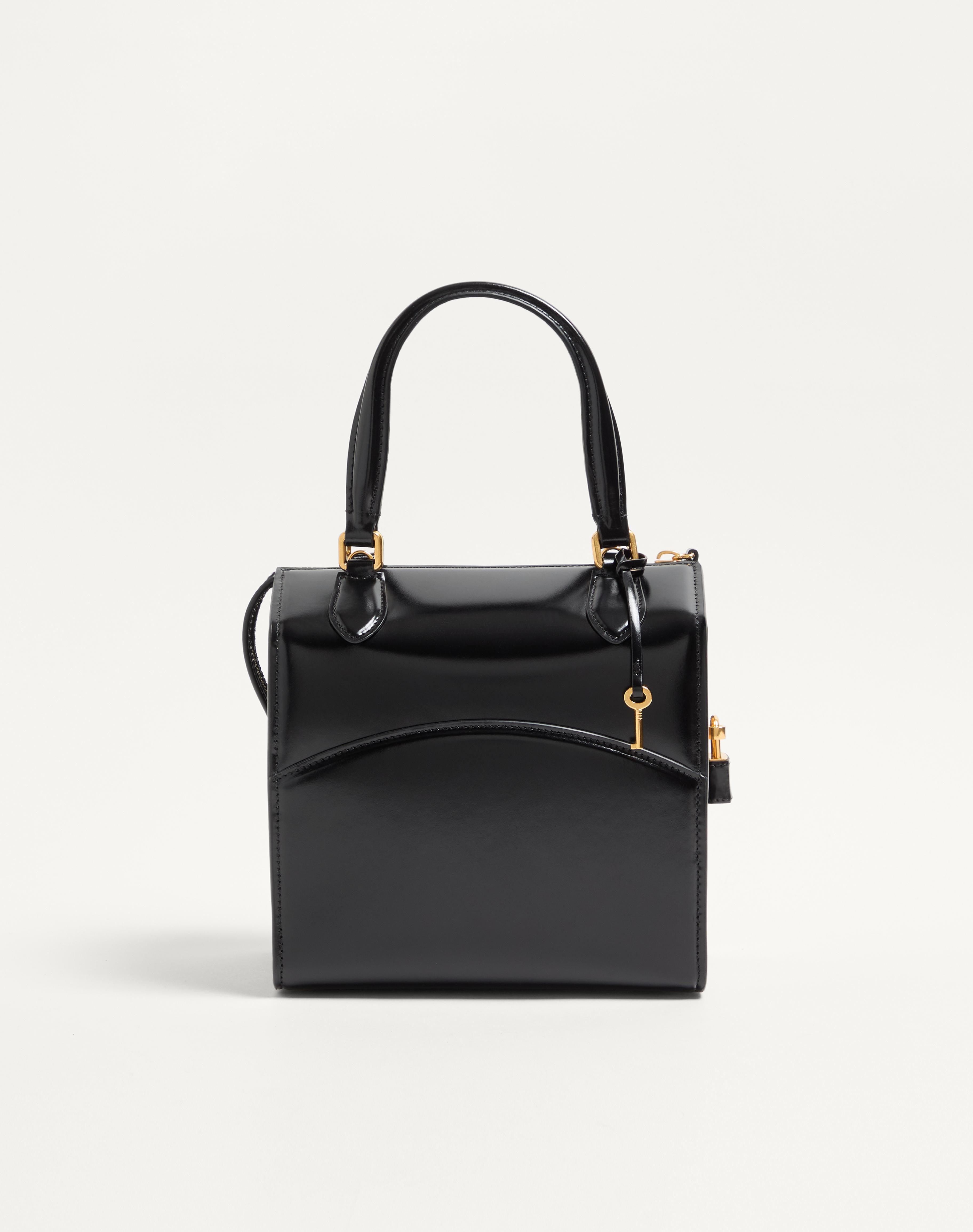 VALENTINO GARAVANI VAIN-CASE BOWLING BAG IN SHINY CALFSKIN - 4
