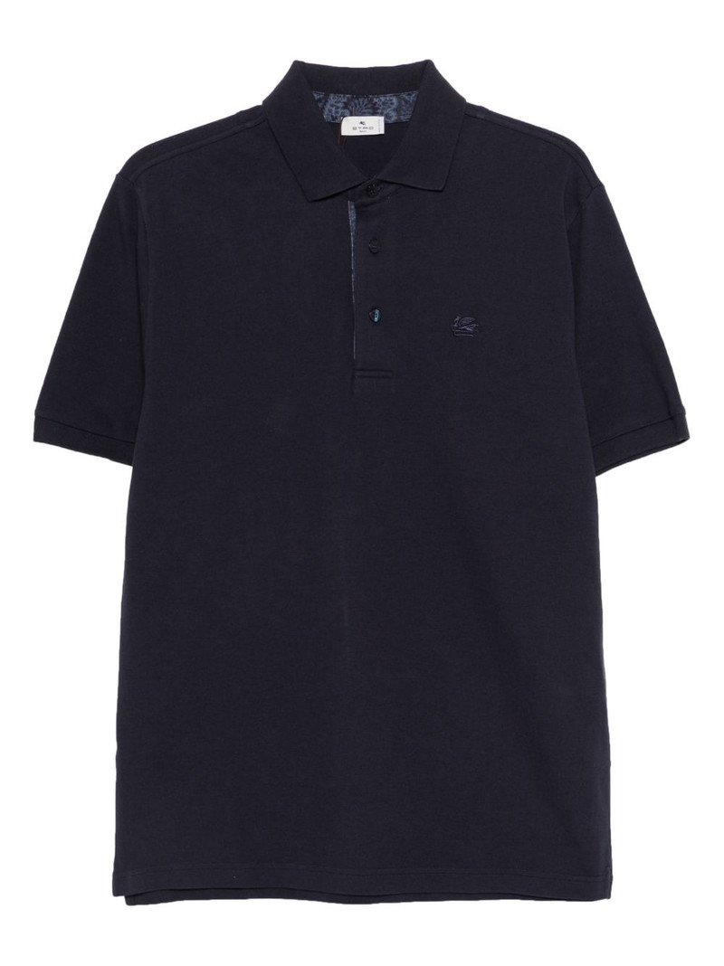 logo-embroidered polo shirt 1