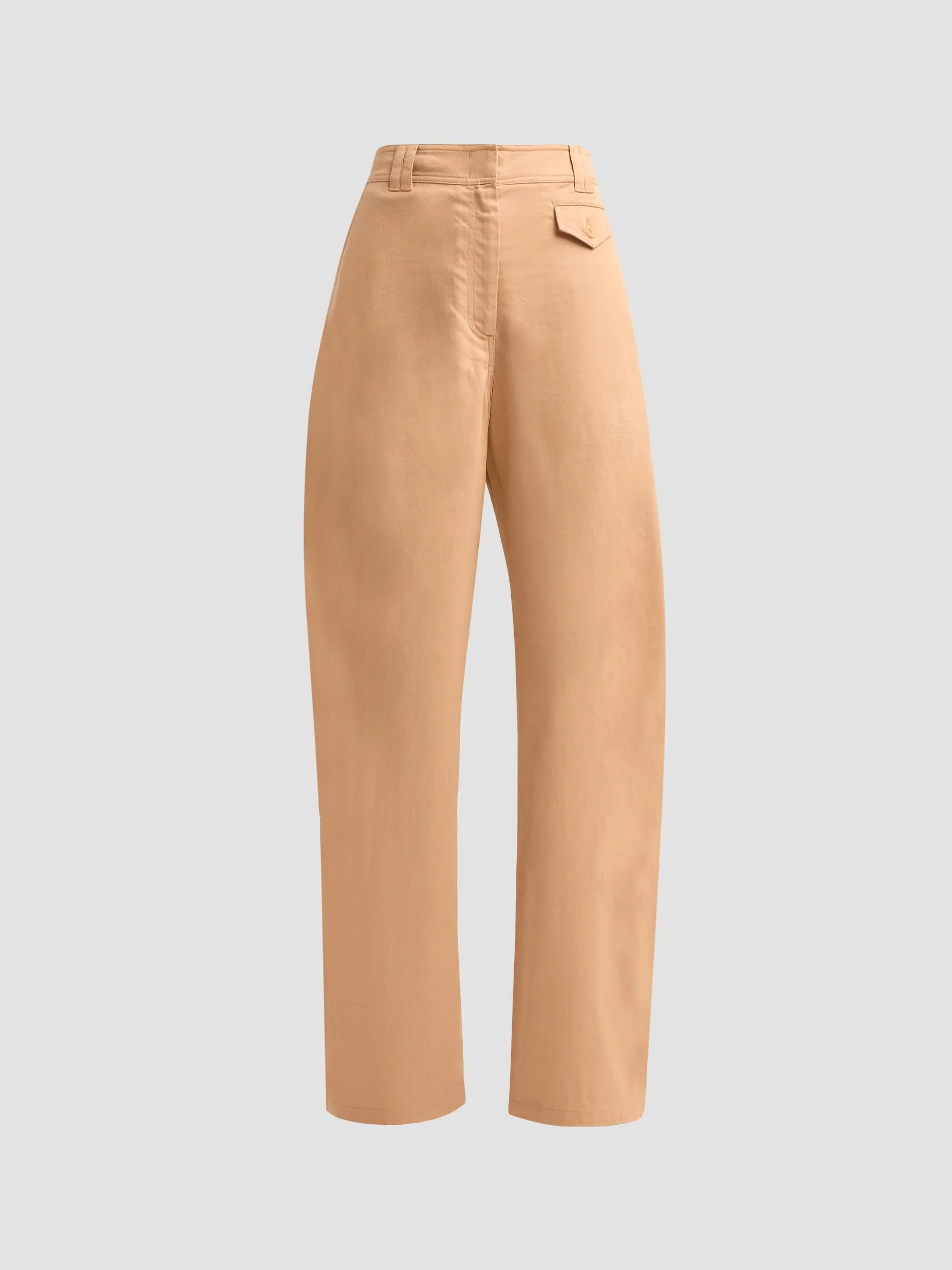 Women's Laure Barrel-Leg Trousers - Fawn - 1