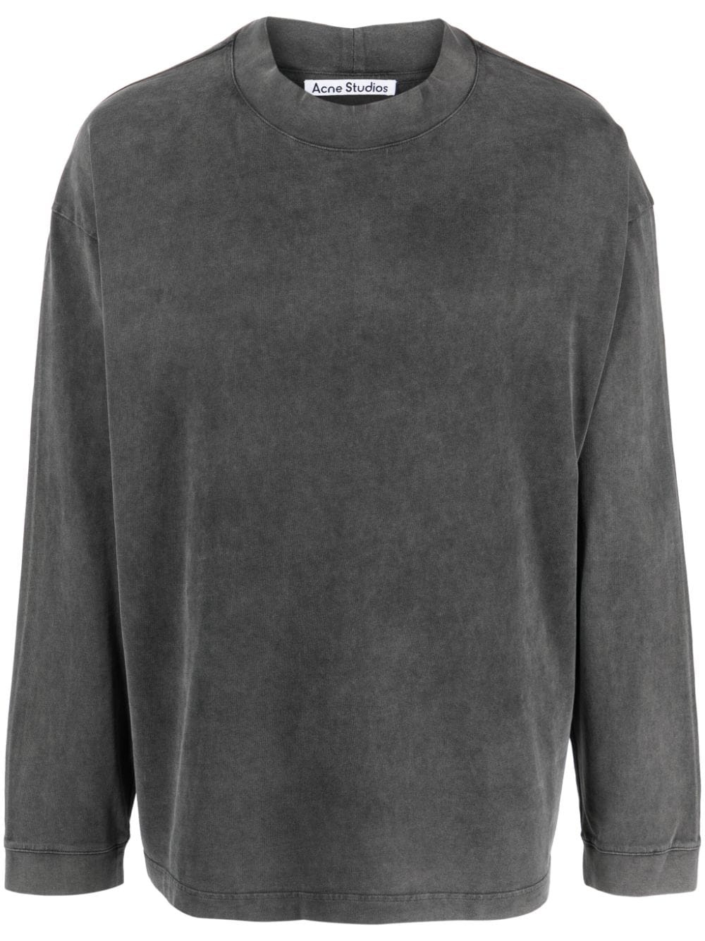 faded-effect cotton sweatshirt - 1