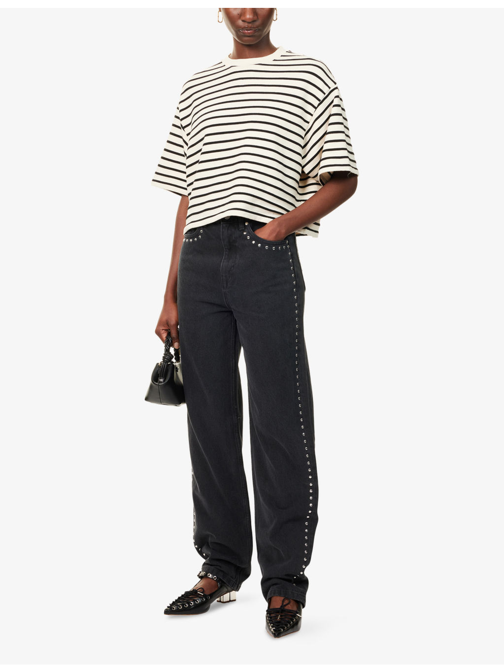 Myers Cropped Cotton-Blend T-Shirt - 2