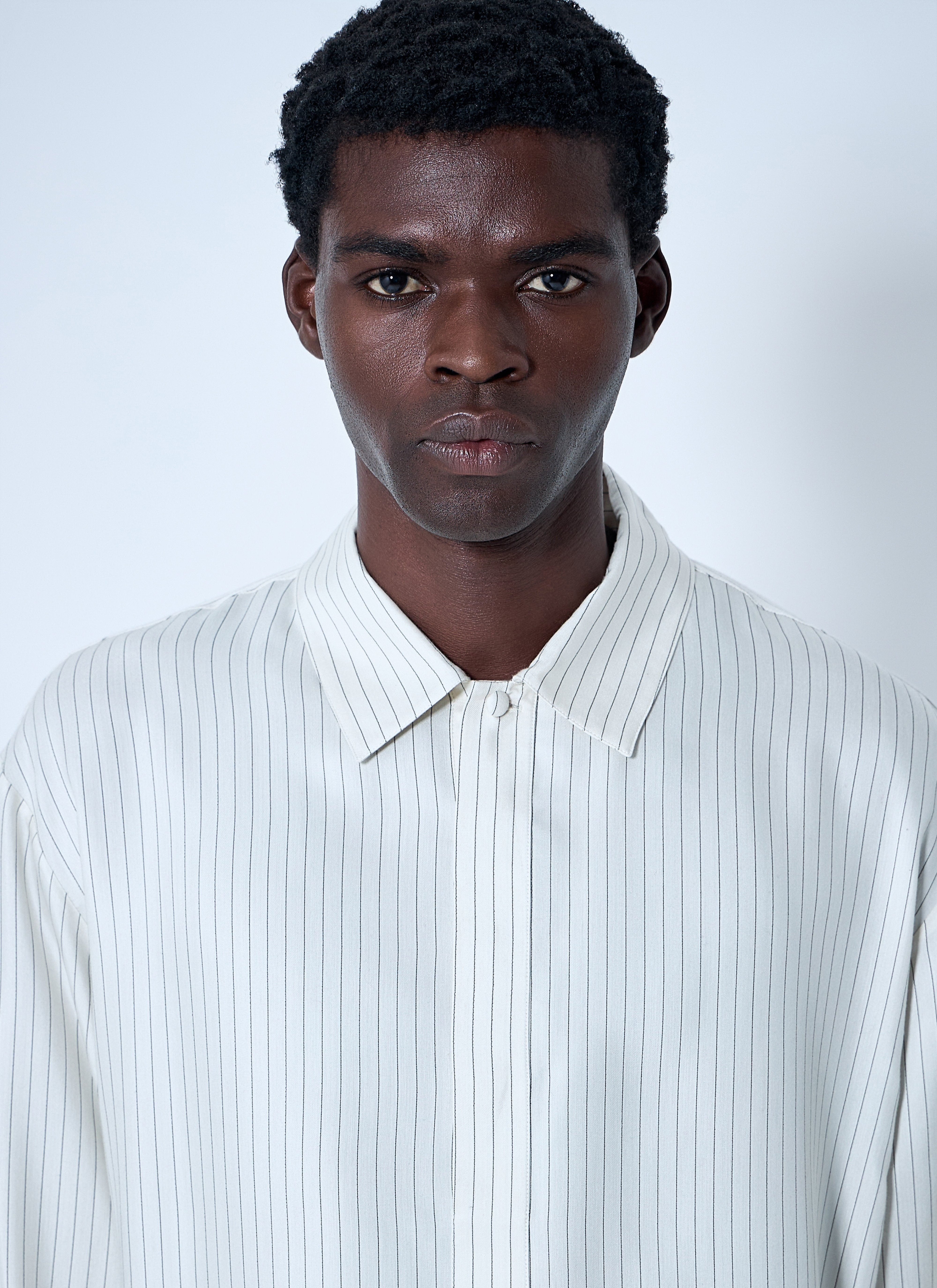 Saint Laurent Men Striped Tunic Shirt - 5