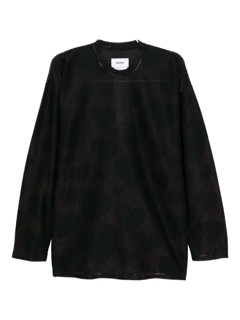 heart-print sparkling T-shirt - 1