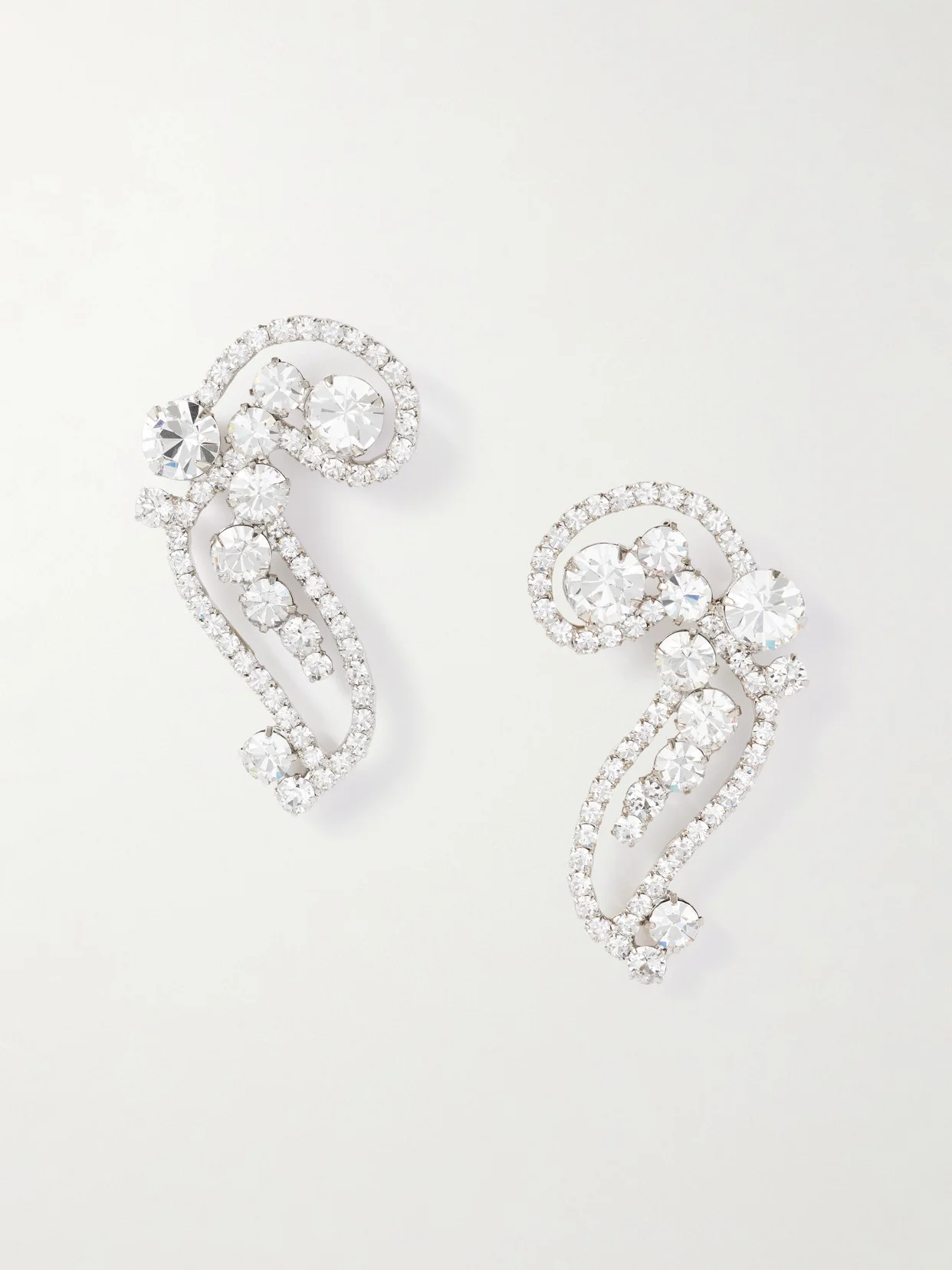 Lilah Silver-tone Crystal Earrings - 1