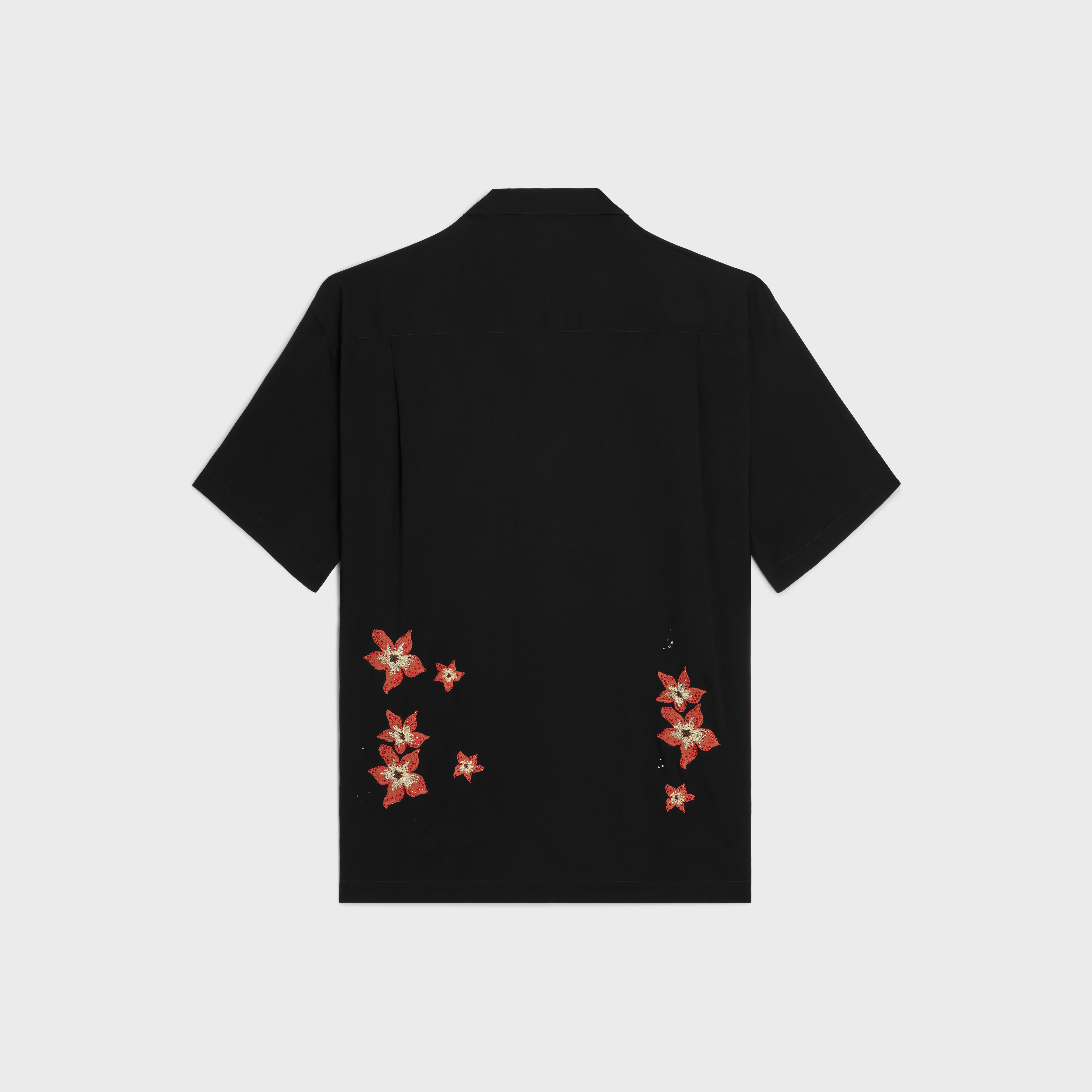 embroidered hawaiian shirt in viscose - 2