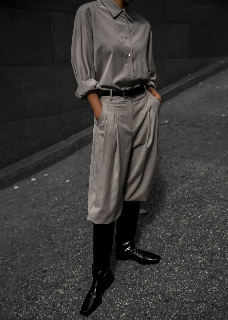 Gelso Shirt - Light Taupe Melange 4