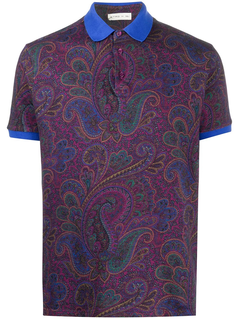 paisley-print polo shirt - 1