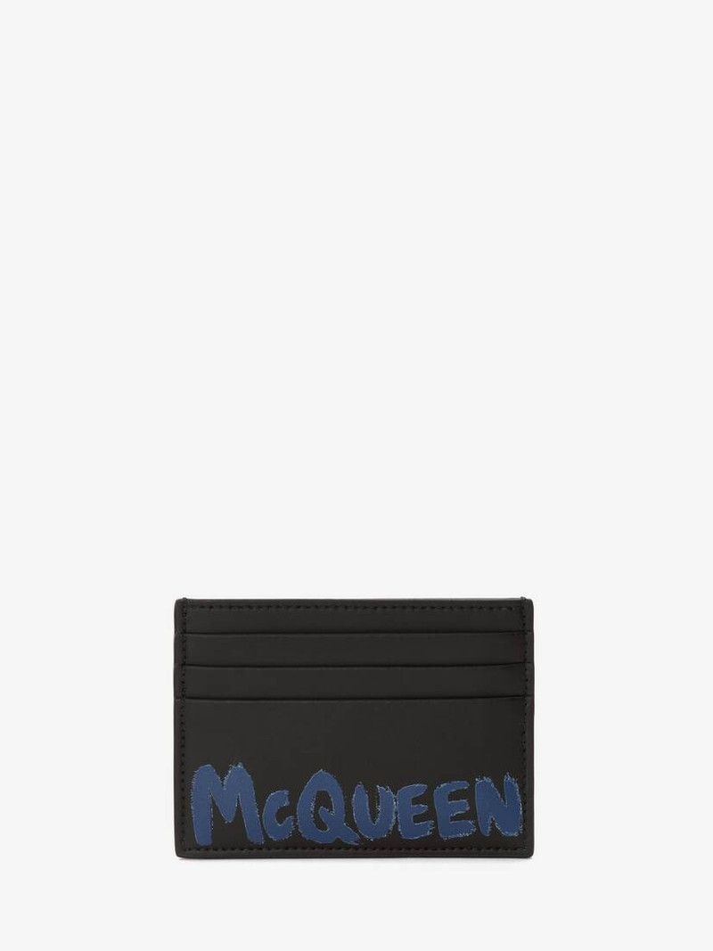 Men's McQueen Graffiti Cardholder in Black 1