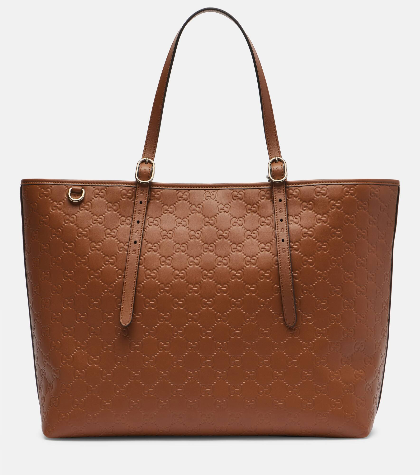 Emblem GG leather tote bag - 1